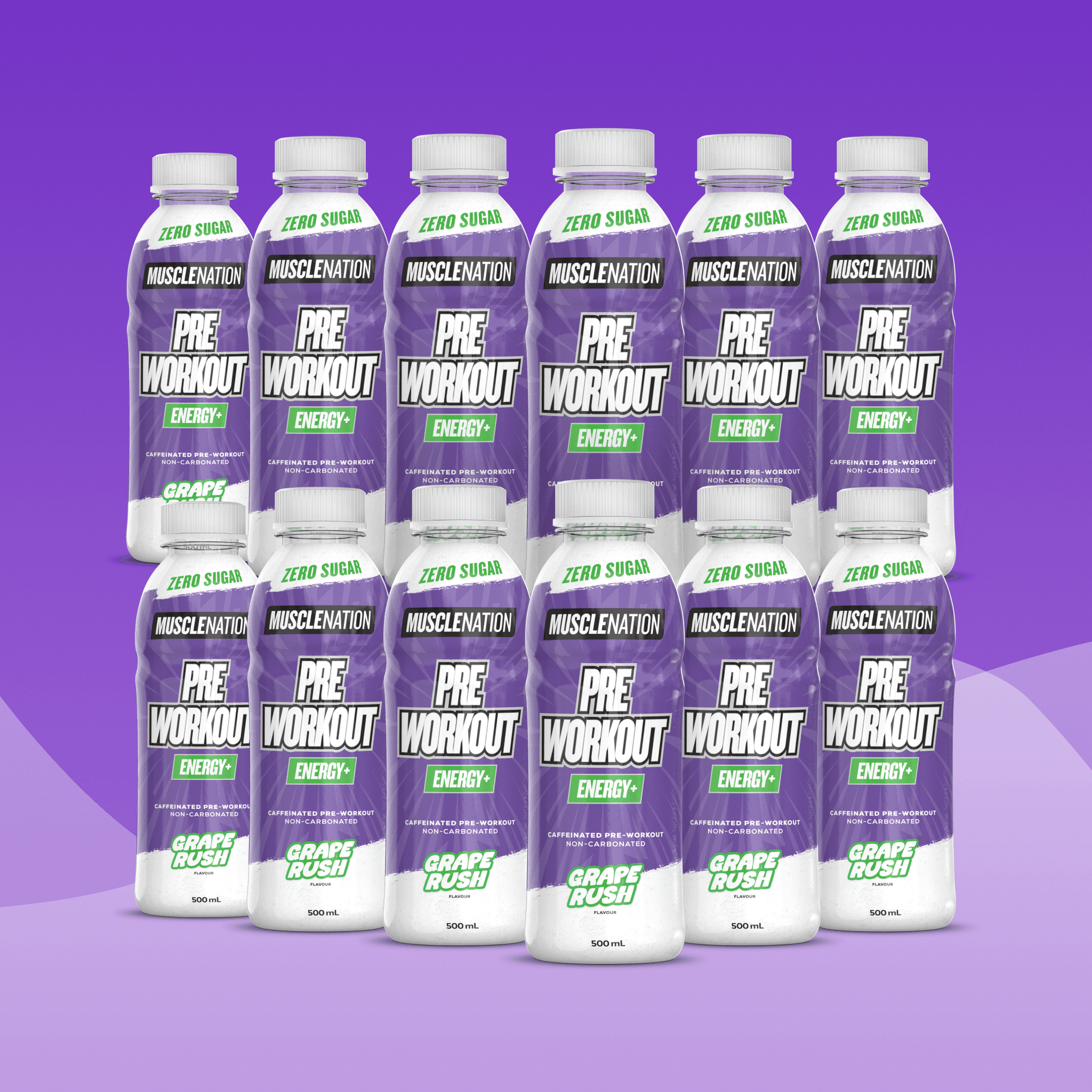 Pre-Workout RTD - Grape Rush 500ml (12 Pack)