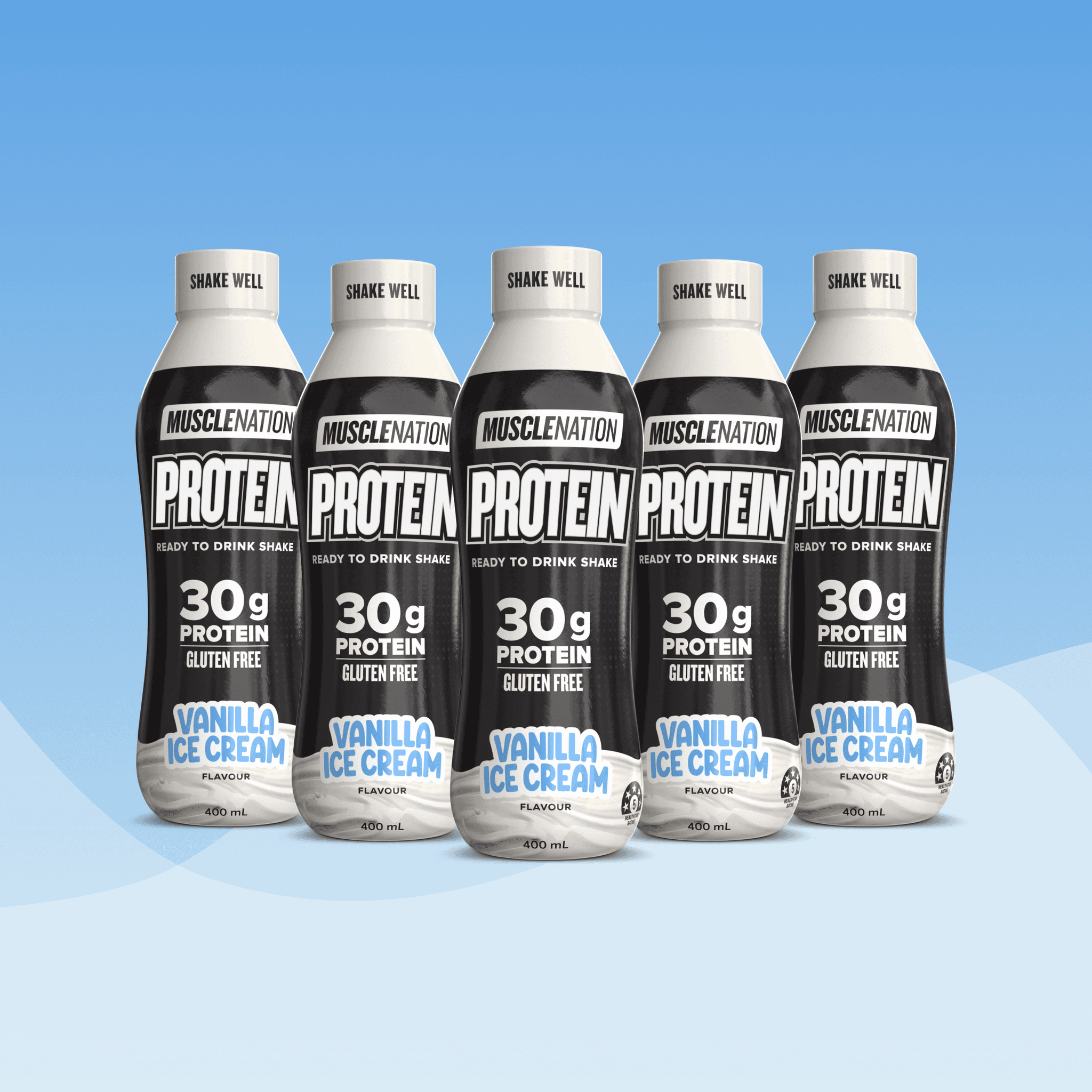 Protein Shake RTD - Vanilla Ice Cream 400ml Bottle (6 Pack)