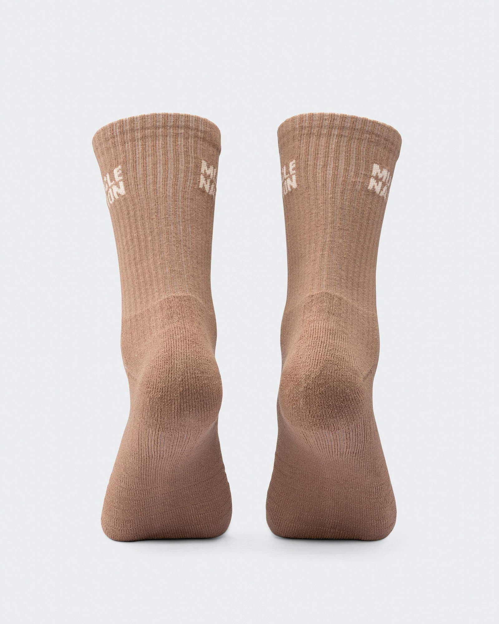 Mens Essential Crew Socks (2x Pack) - Taupe / Dew
