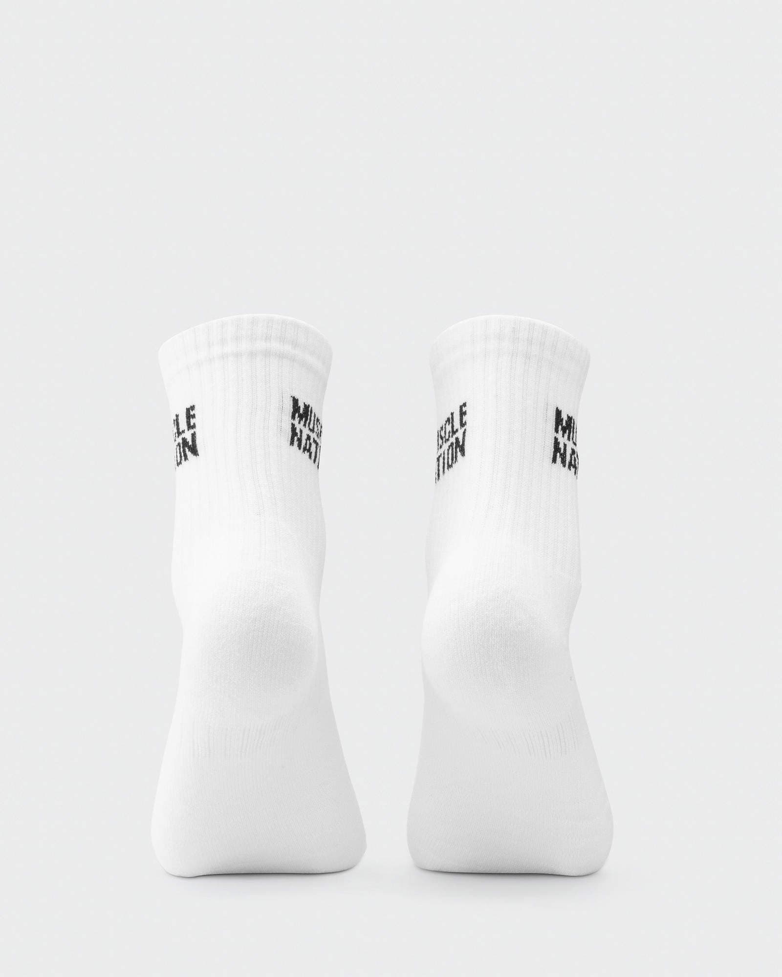 Womens Essential Crew Socks (2x Pack) - White