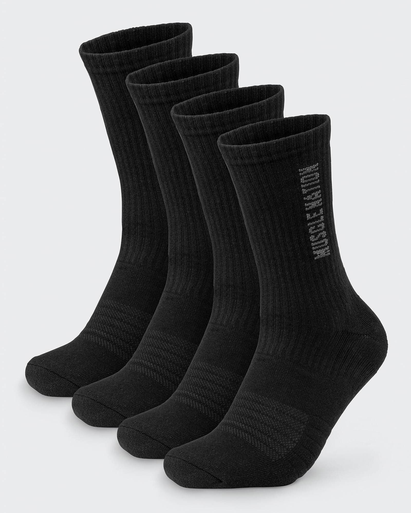 Mens Linear Crew Sock (2x Pack) - Black