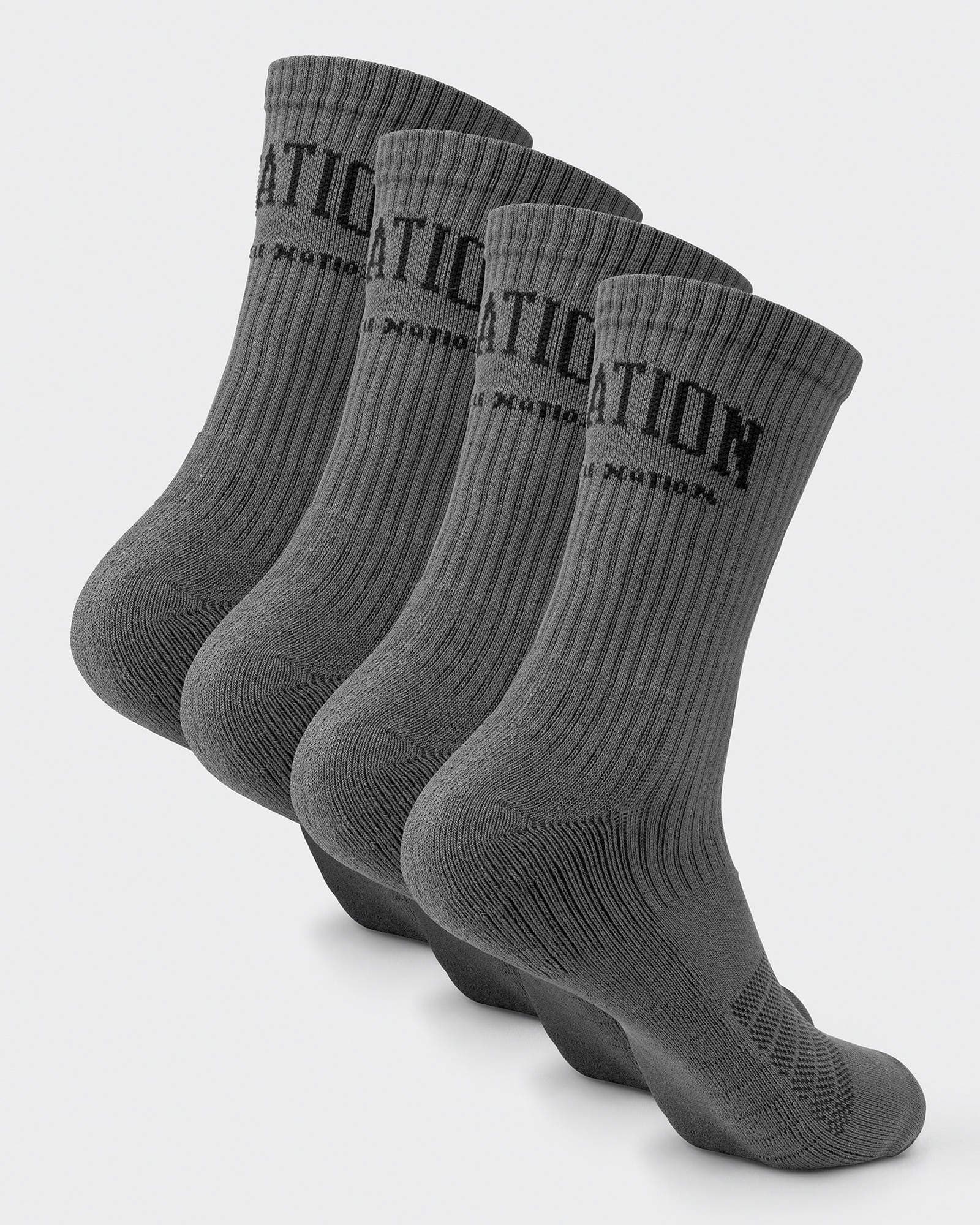 Mens Varsity Crew Sock (2x Pack) - Charcoal