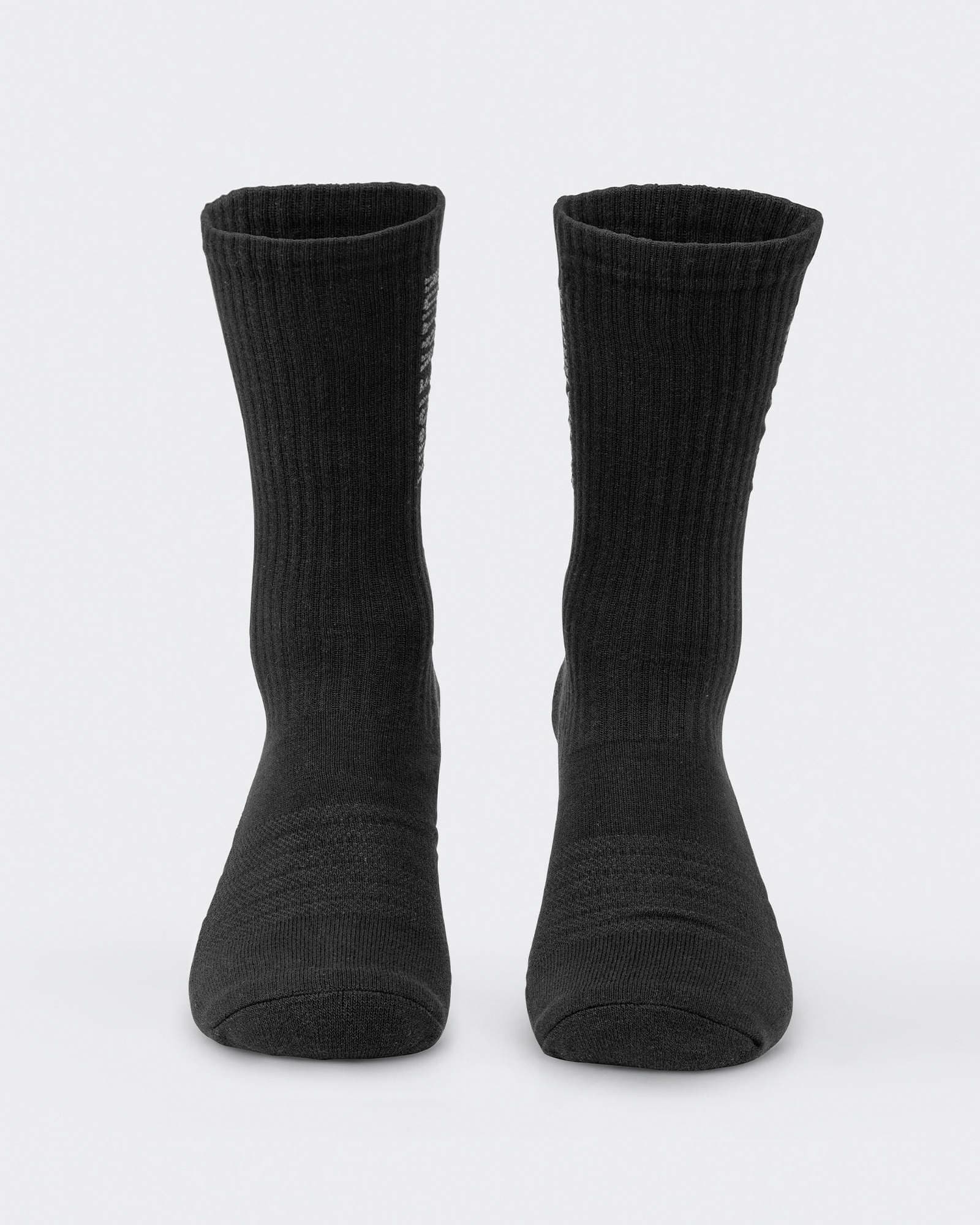 Mens Linear Crew Sock (2x Pack) - Black