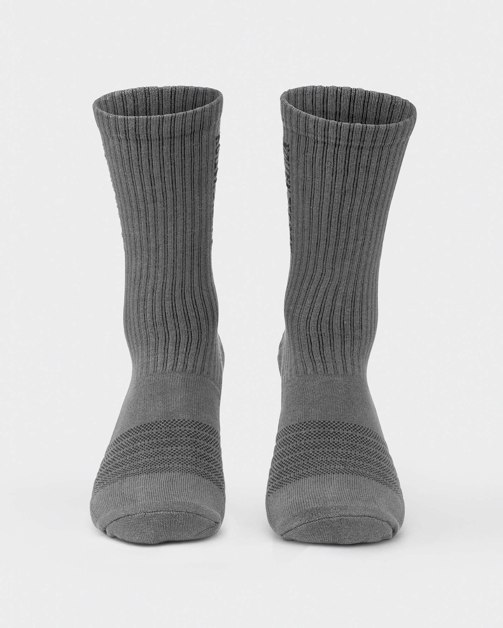 Mens Linear Crew Sock (2x Pack) - Charcoal