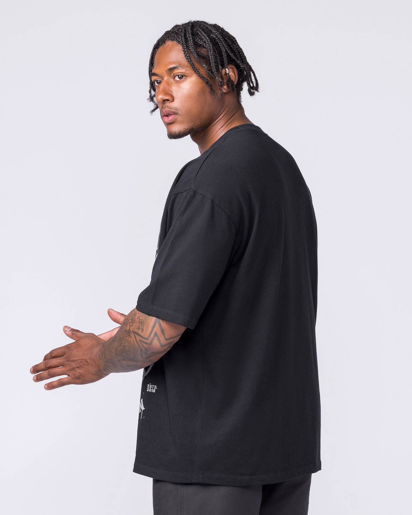 Spartan Oversized Tee - Black