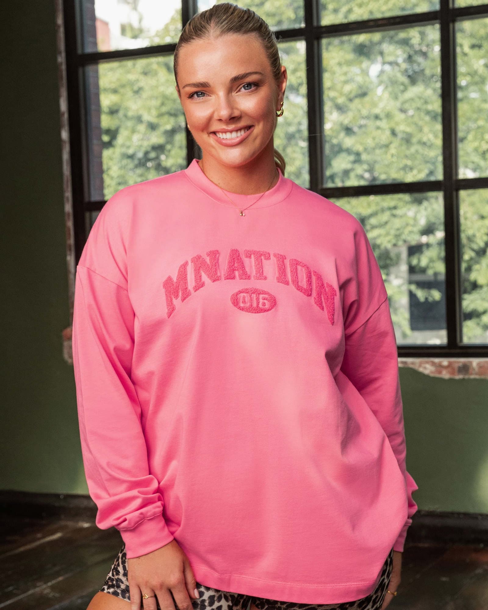 Stats Oversized Long Sleeve Tee - Calypso