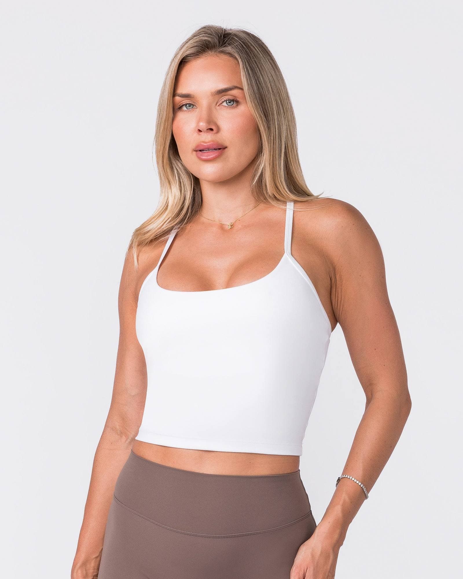 Stride Bra Tank - White