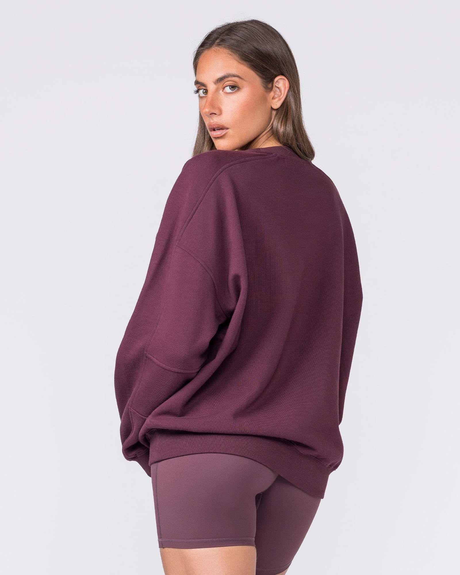 Studio Boxy Pullover - Dark Cherry
