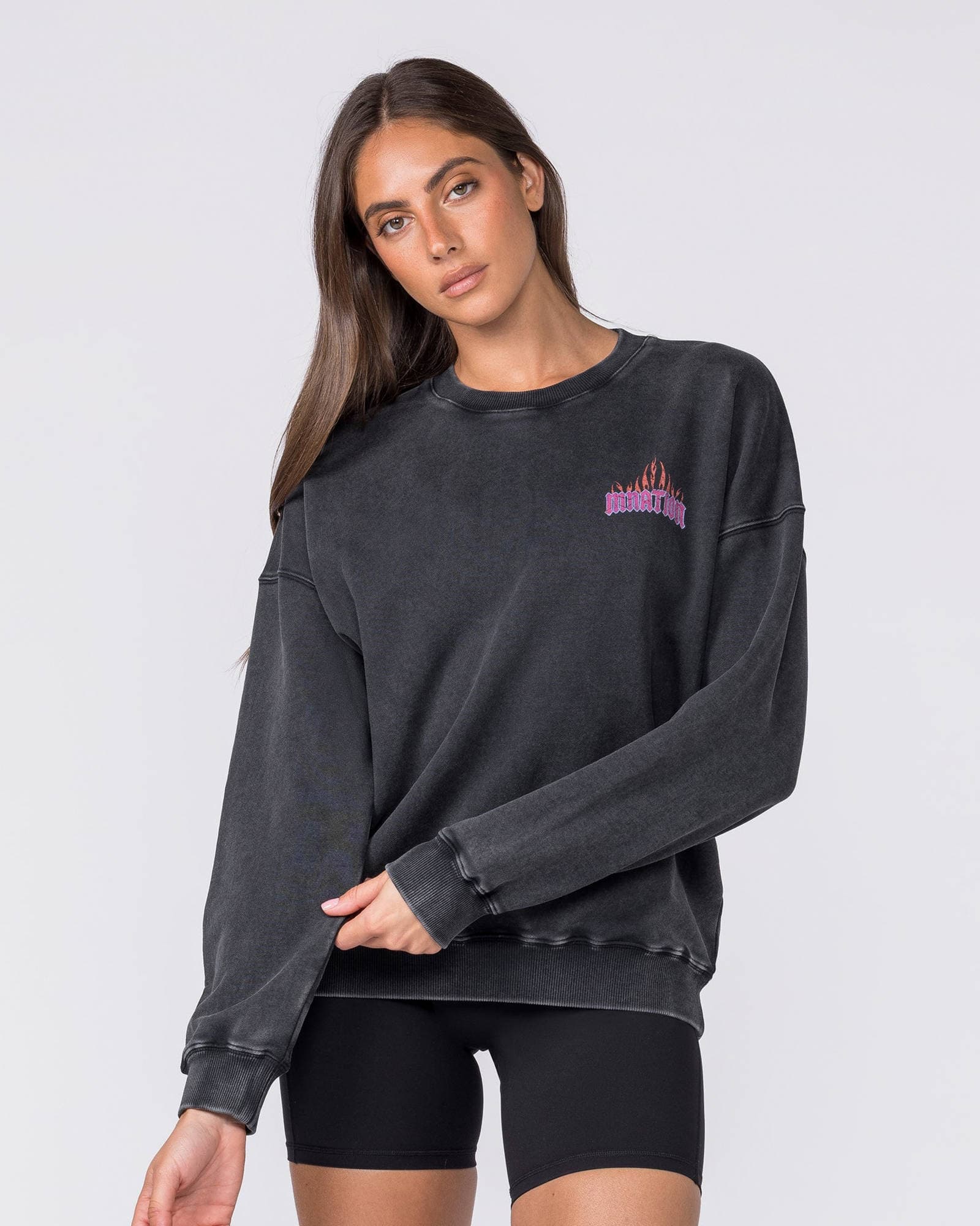 Surge Boxy Vintage Pullover - Washed Black