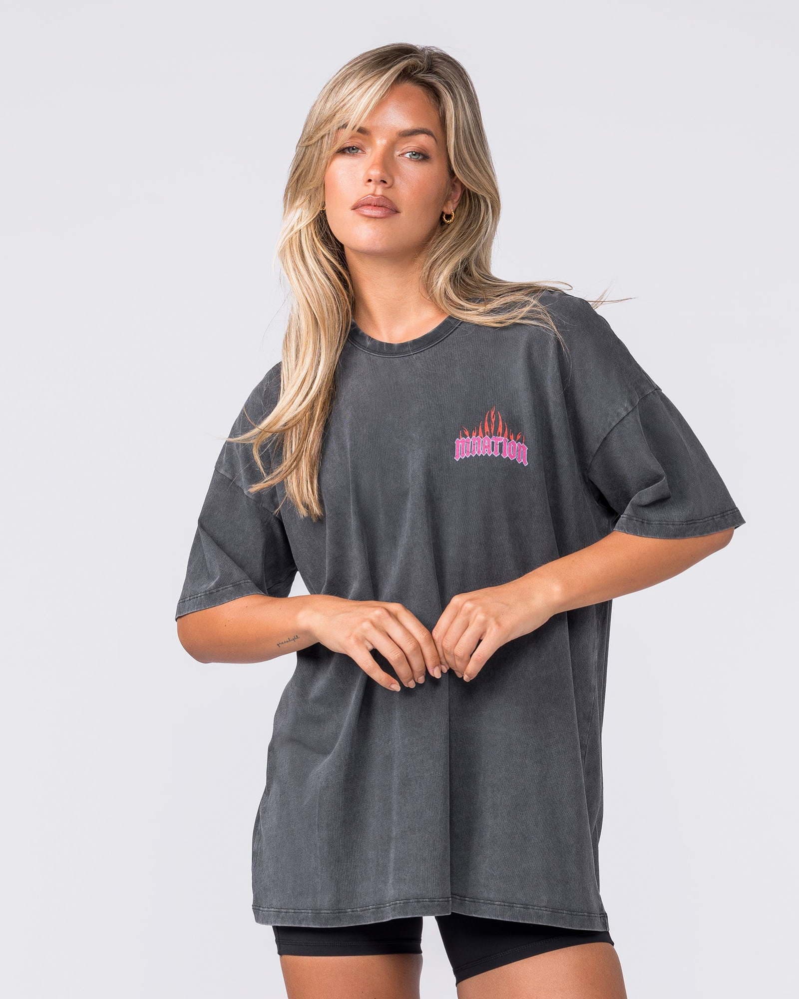 Surge Oversized Vintage Tee - Washed Black