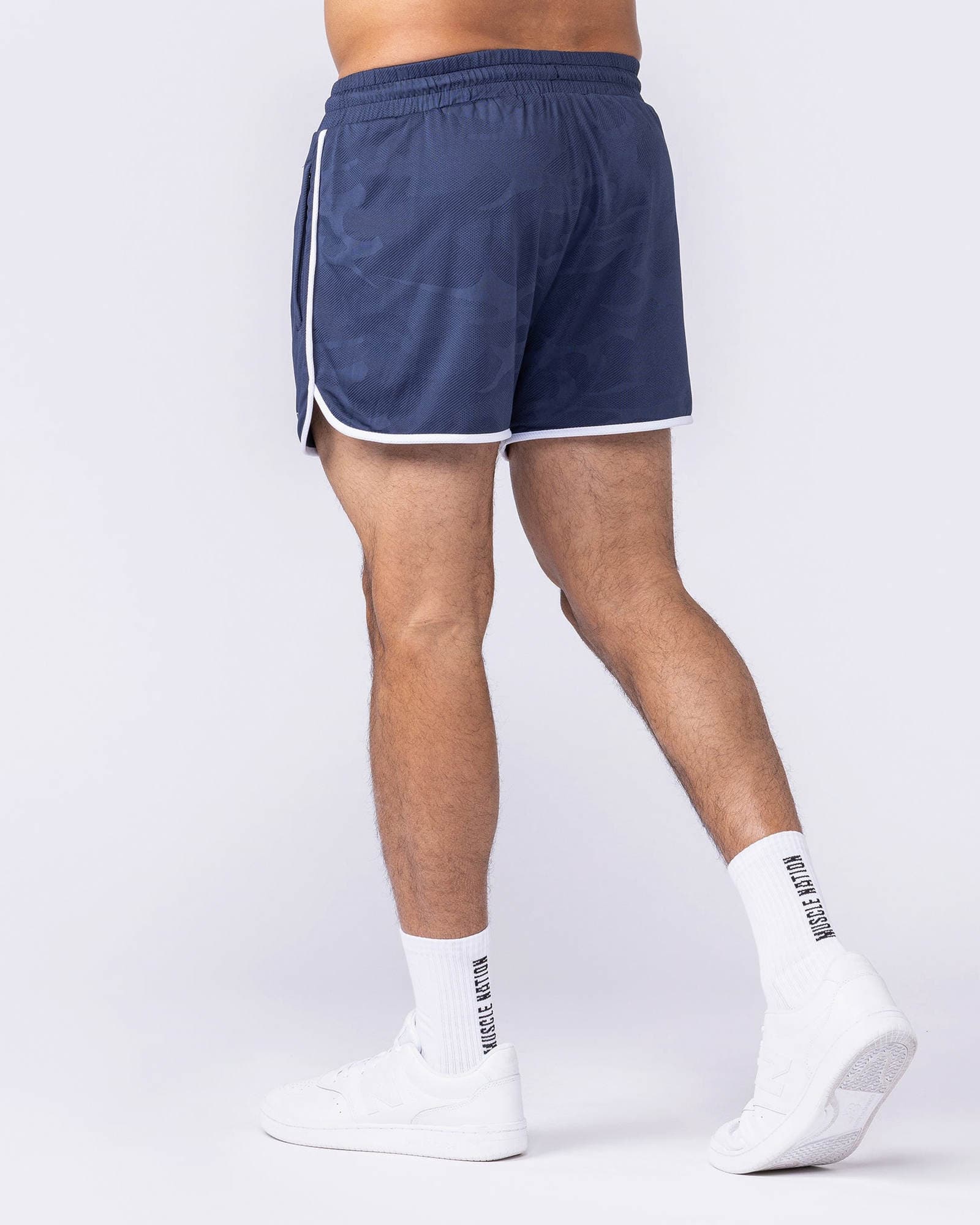 Tech Camo Retro Shorts - Navy Camo