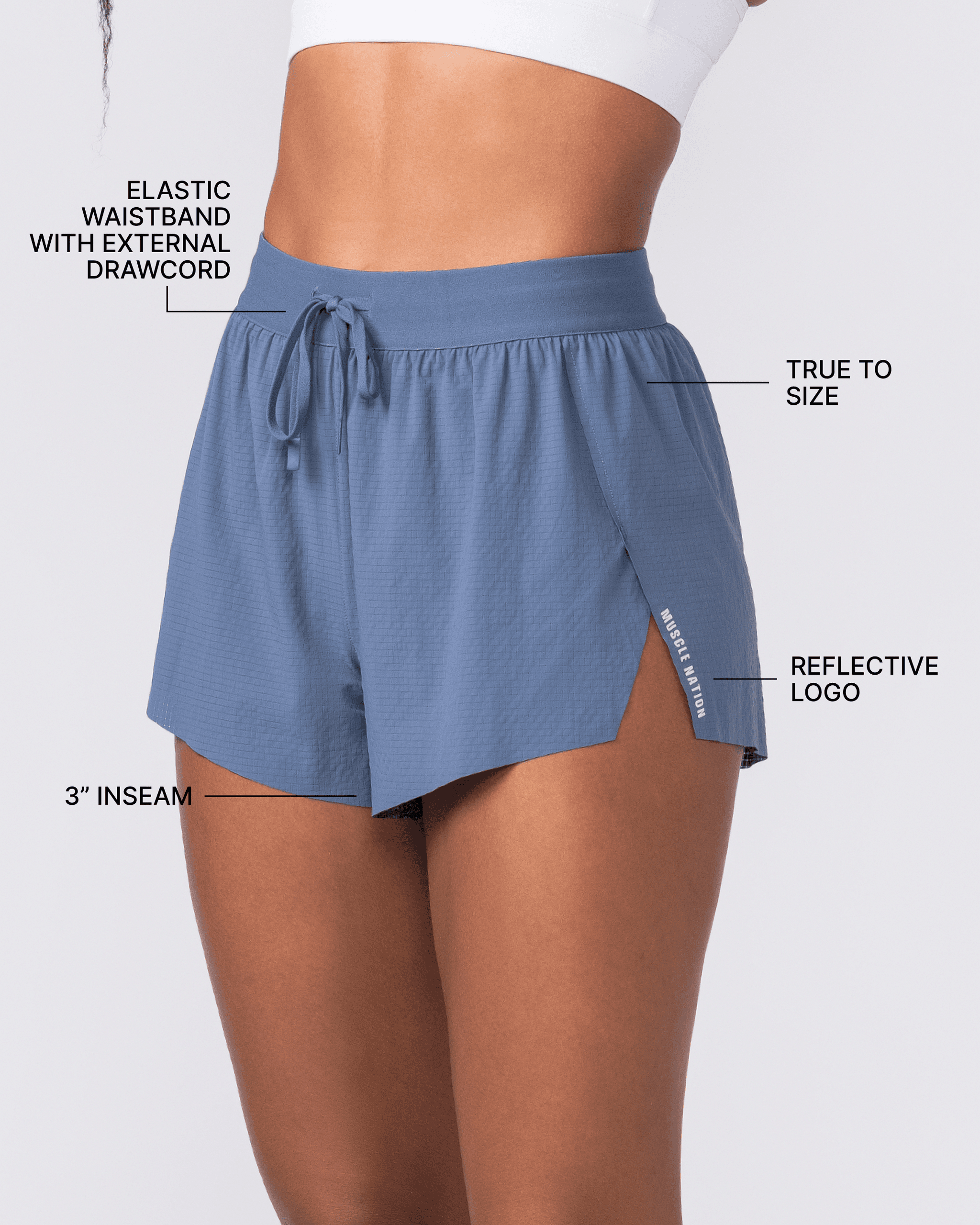 Tempo 3" Run Shorts - Arctic