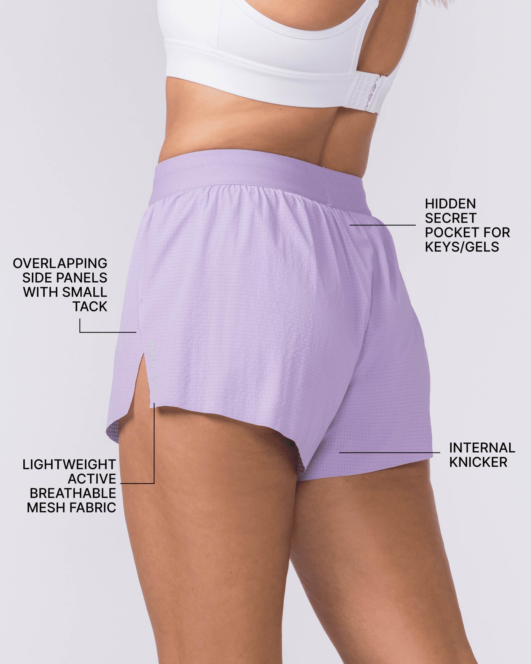 Tempo 3" Run Shorts - Lavender