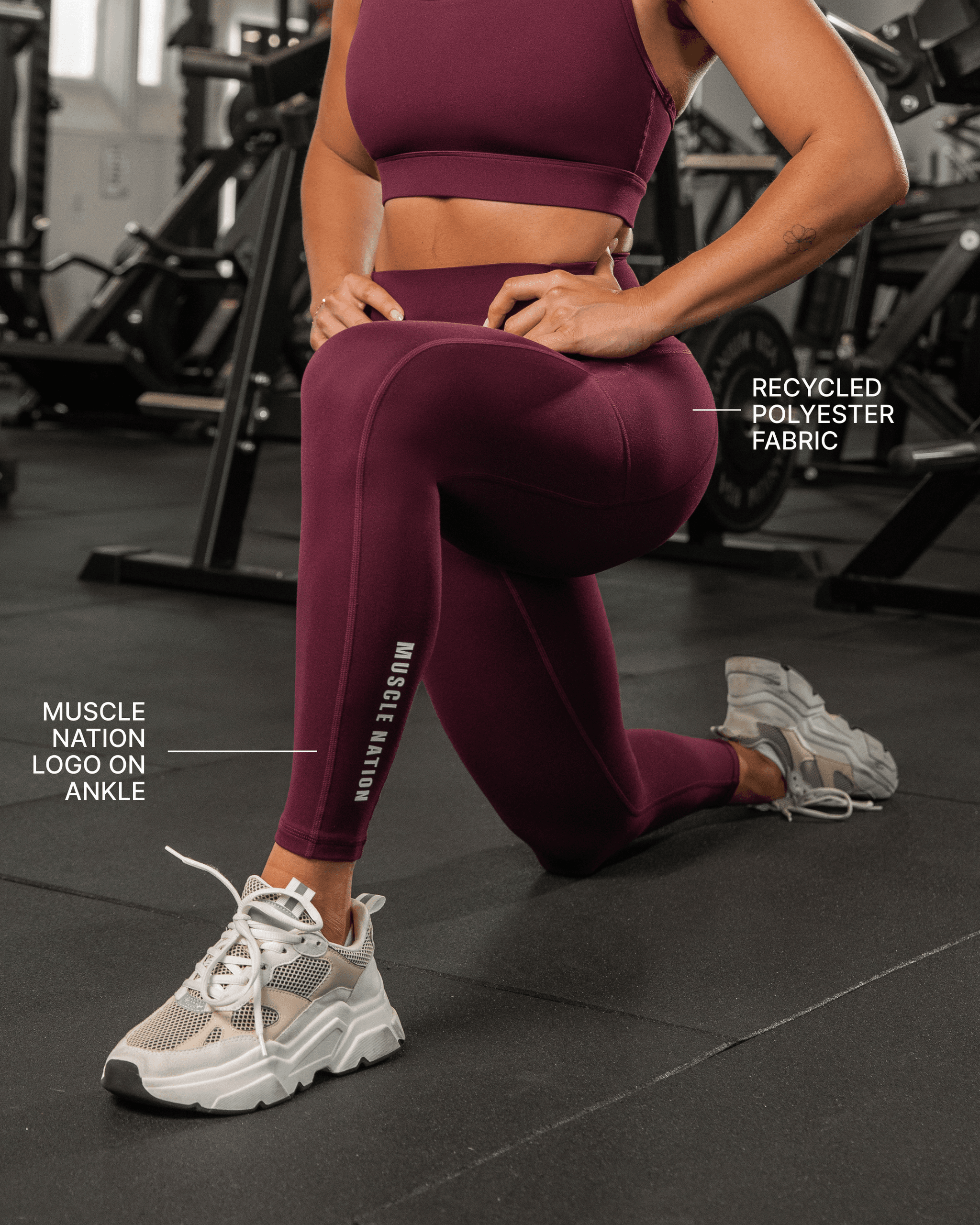 Unrivalled Everyday Pocket Ankle Leggings - Sangria