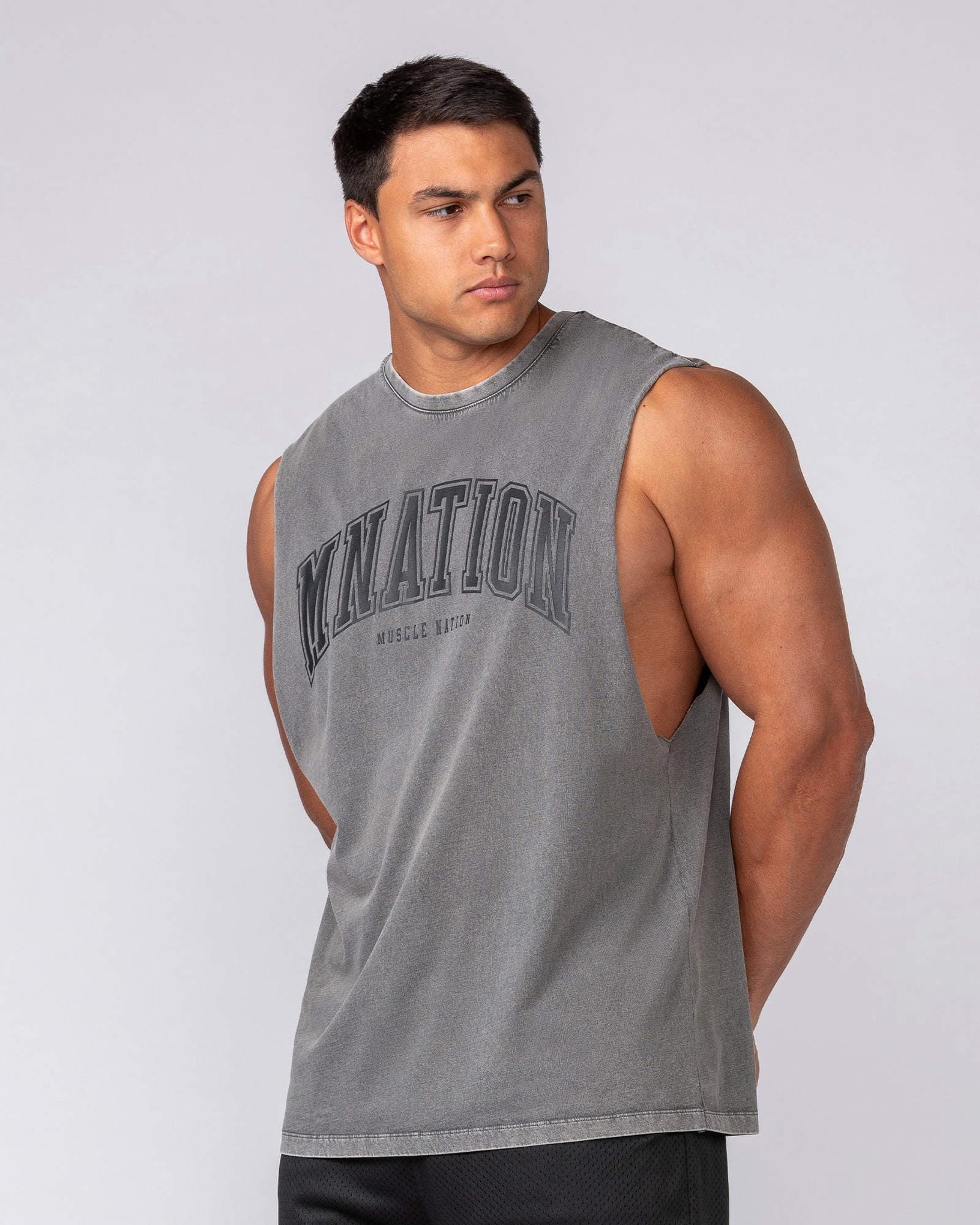 Varsity Training Drop Arm Vintage Tank - Washed Tornado