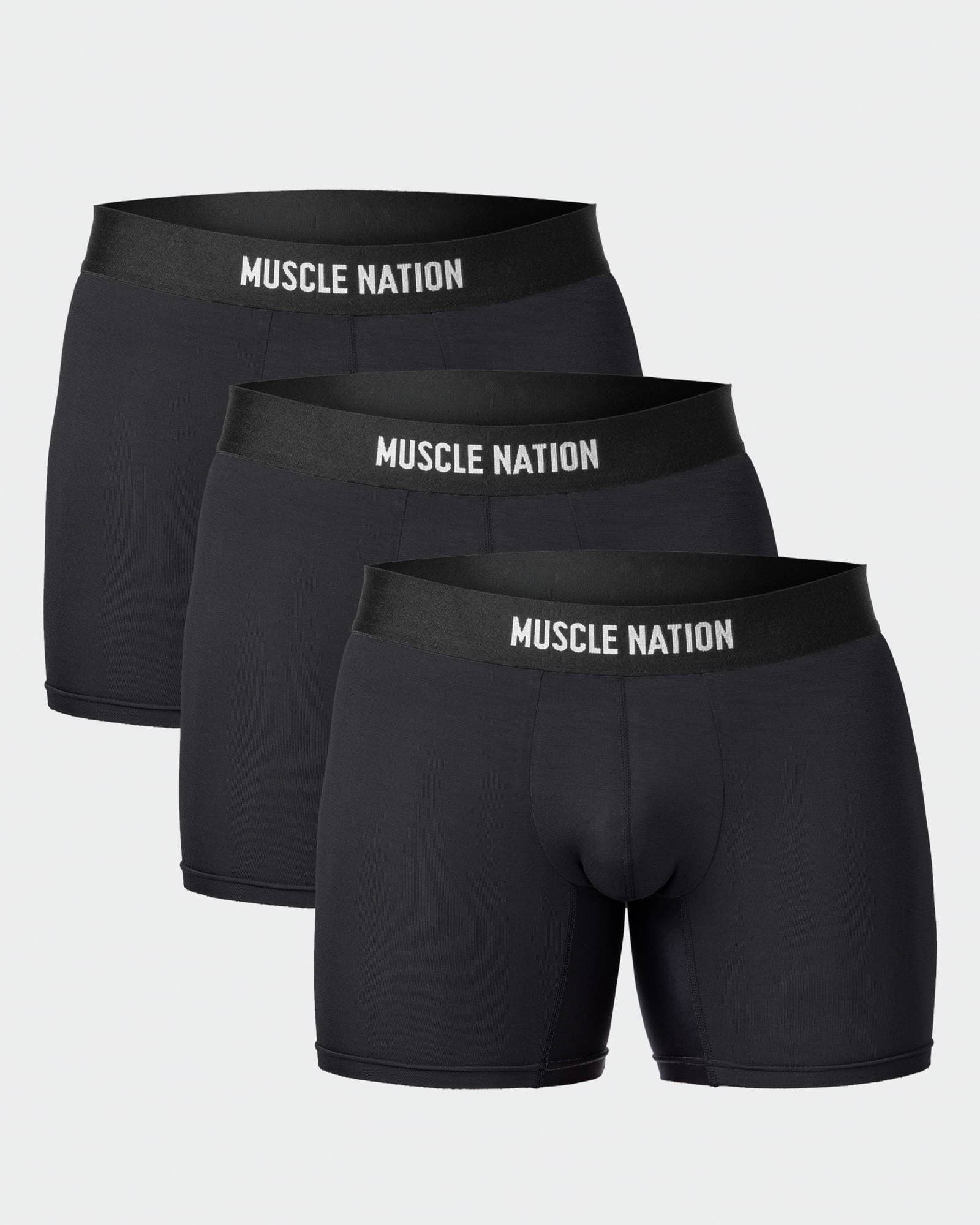 Mens Boxer Briefs - 3Pack - Black