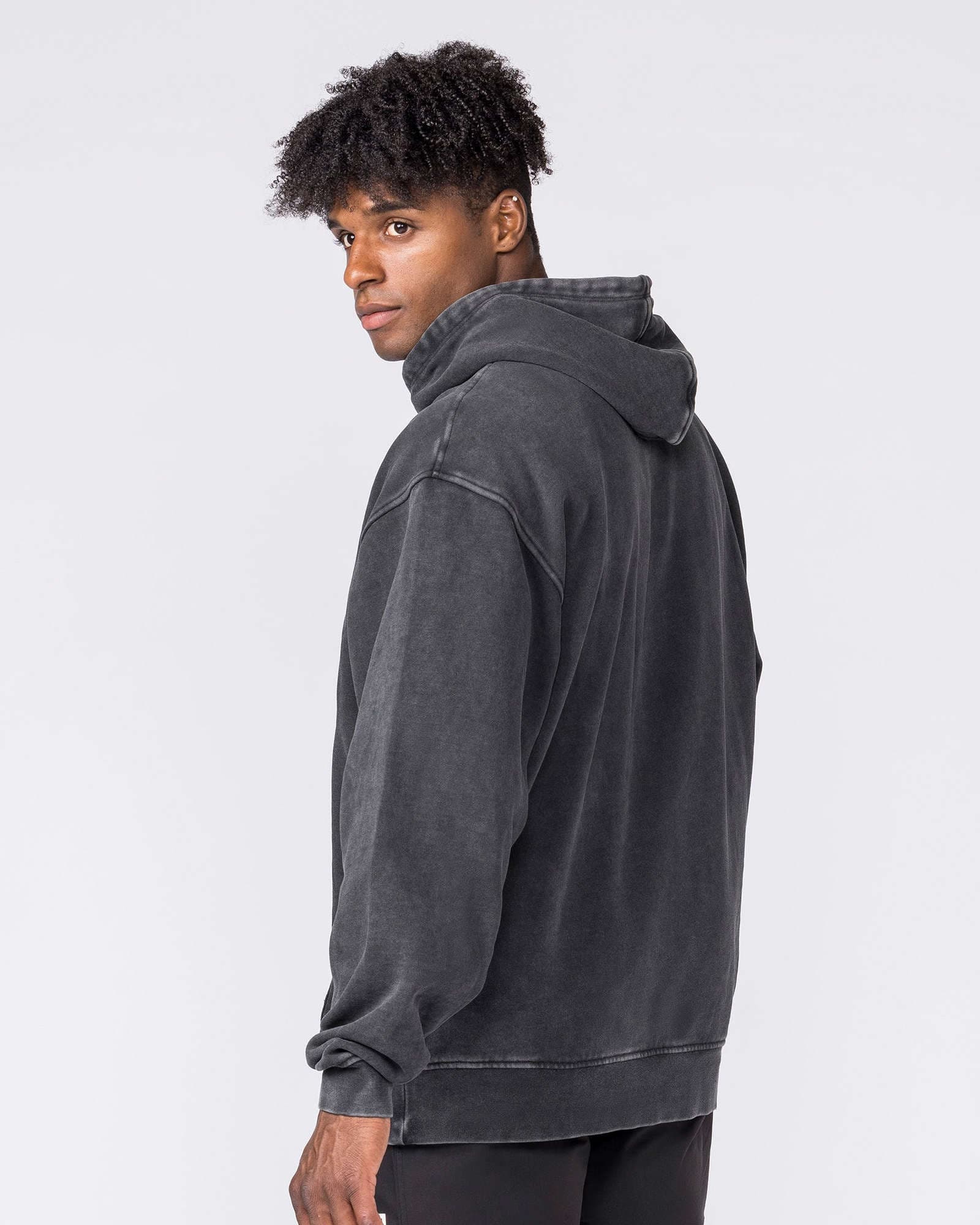 Worldclass Oversized Vintage Hoodie - Washed Black