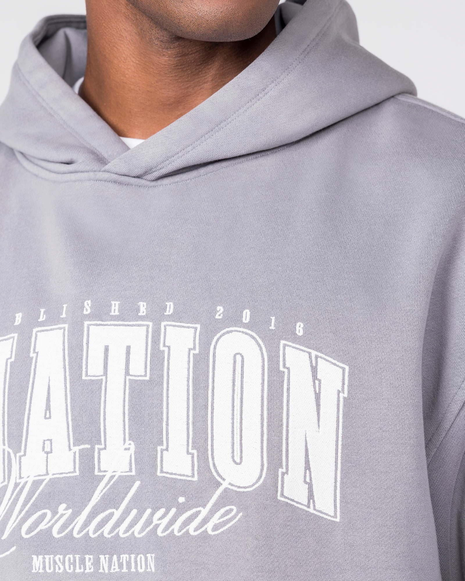 Worldclass Oversized Hoodie - Washed Cement
