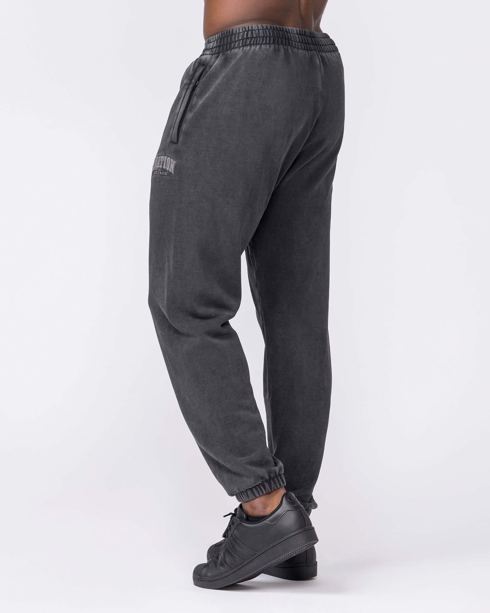 Worldclass Vintage Trackies - Washed Black