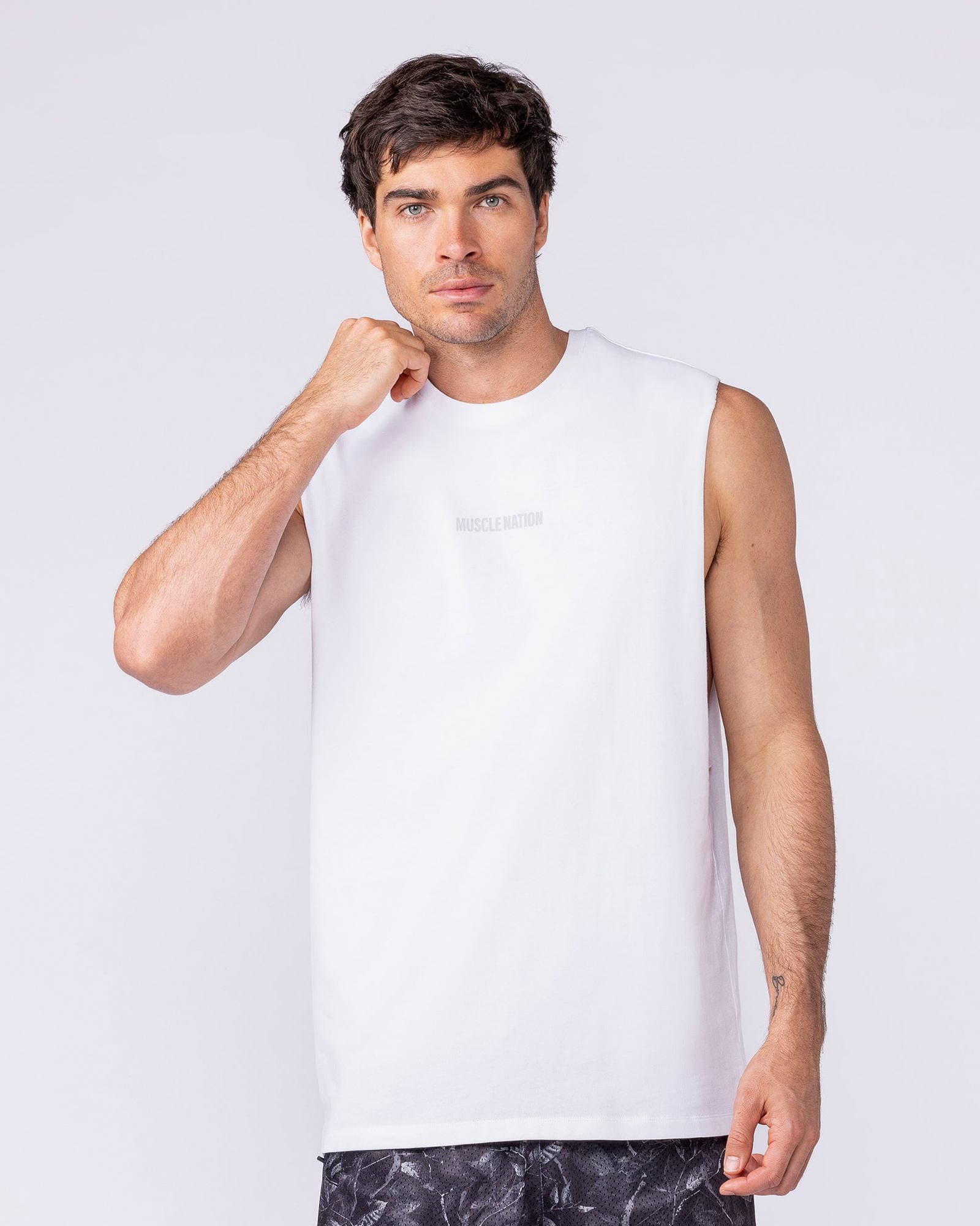 Training Drop Arm Tank - White