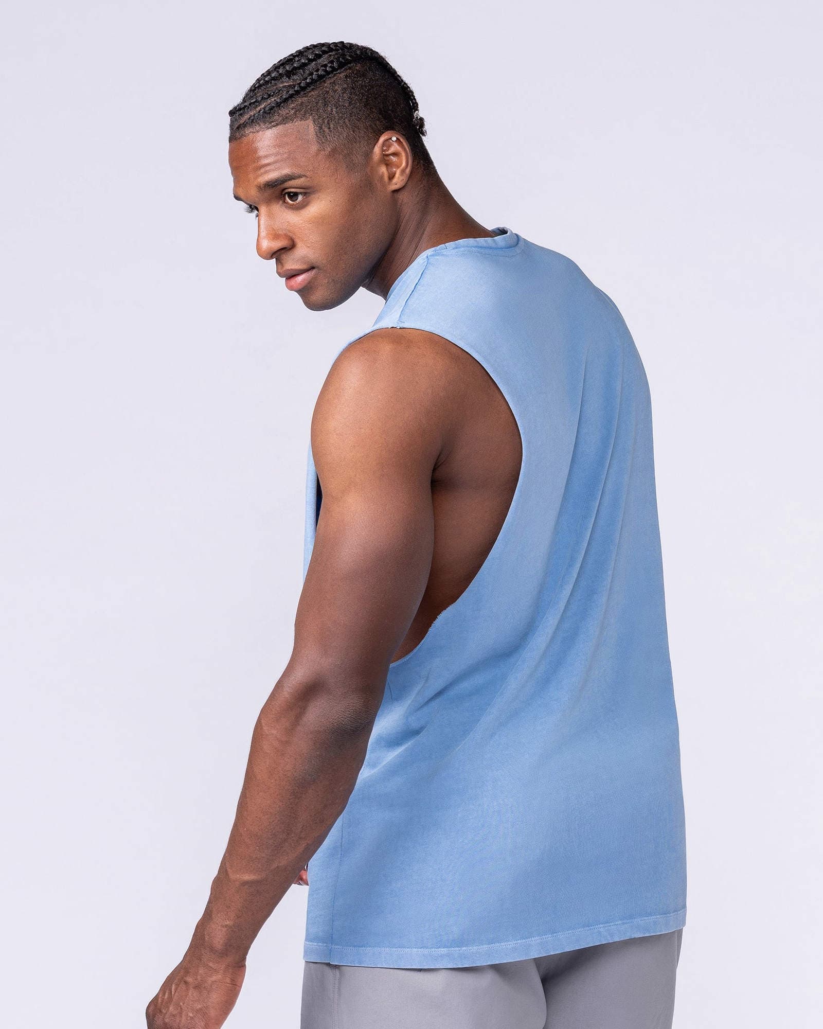 Vintage Training Drop Arm Tank - Washed Pacific