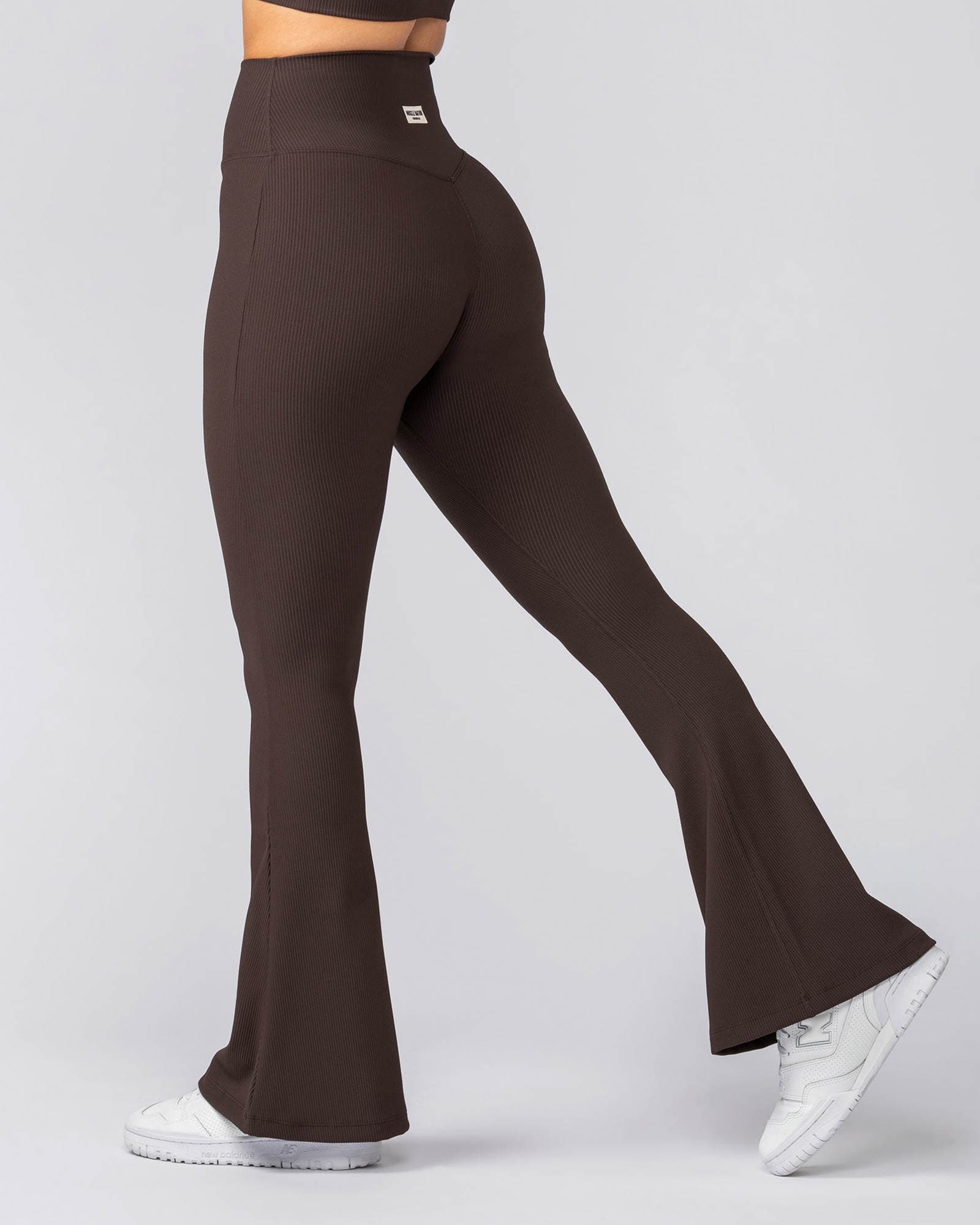 Zero Rise Rib Flare Leggings - Cocoa