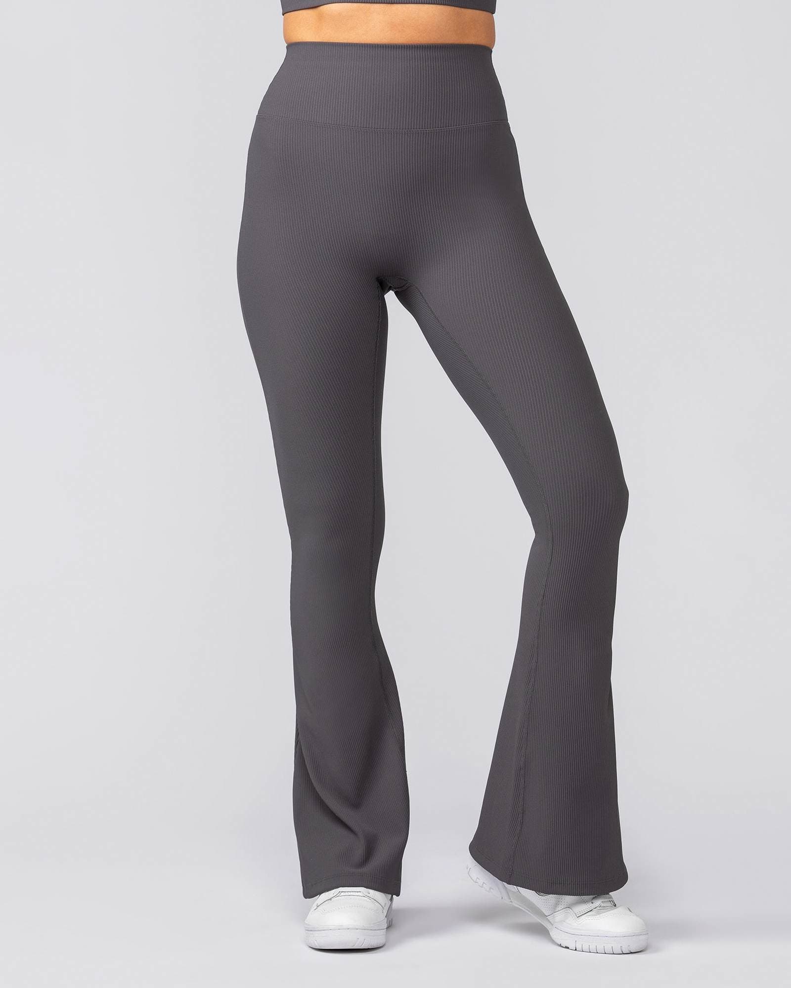 Zero Rise Rib Flare Leggings - Phantom