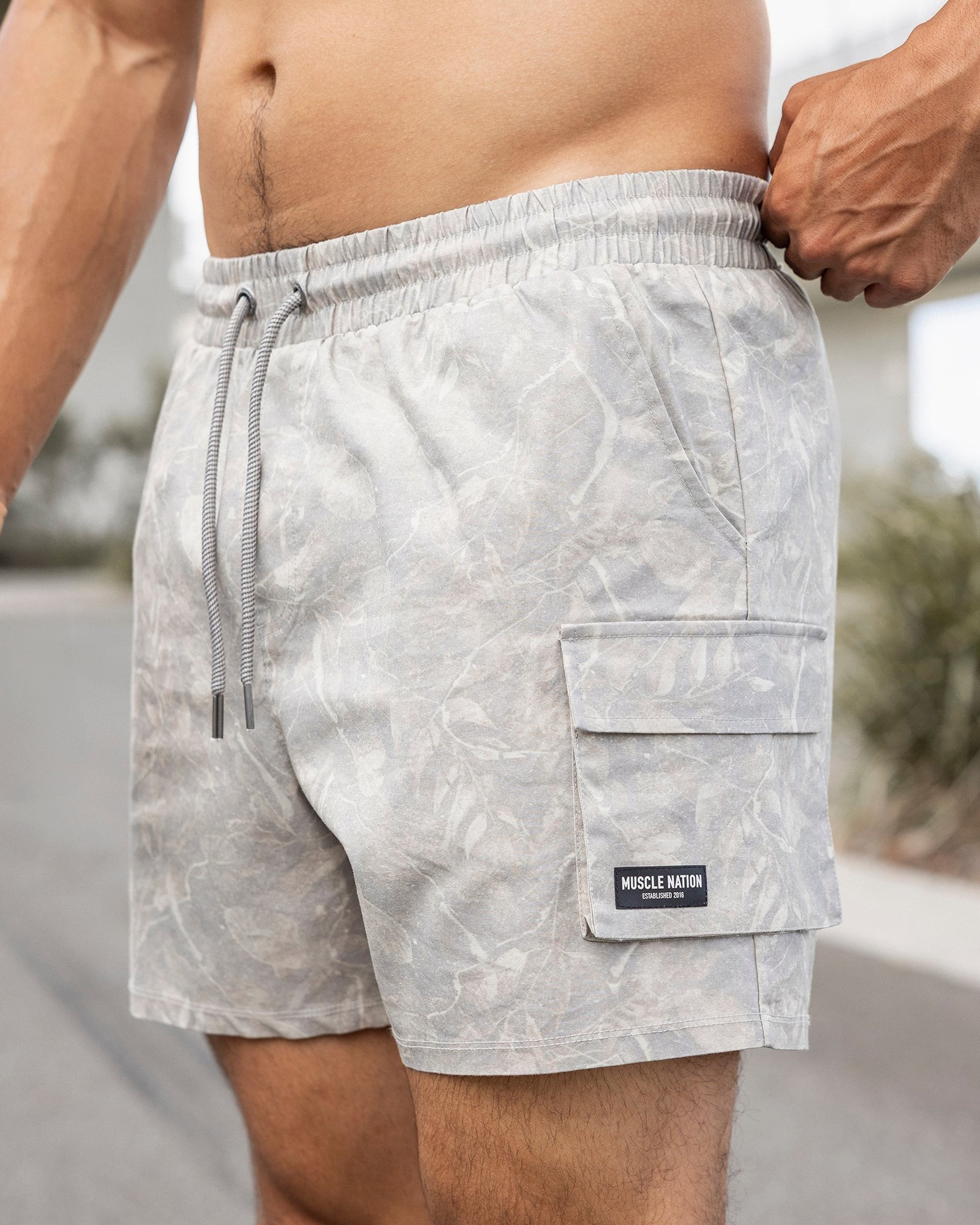 Daily Cargo 5" Shorts - Washed Tree Camo Cream