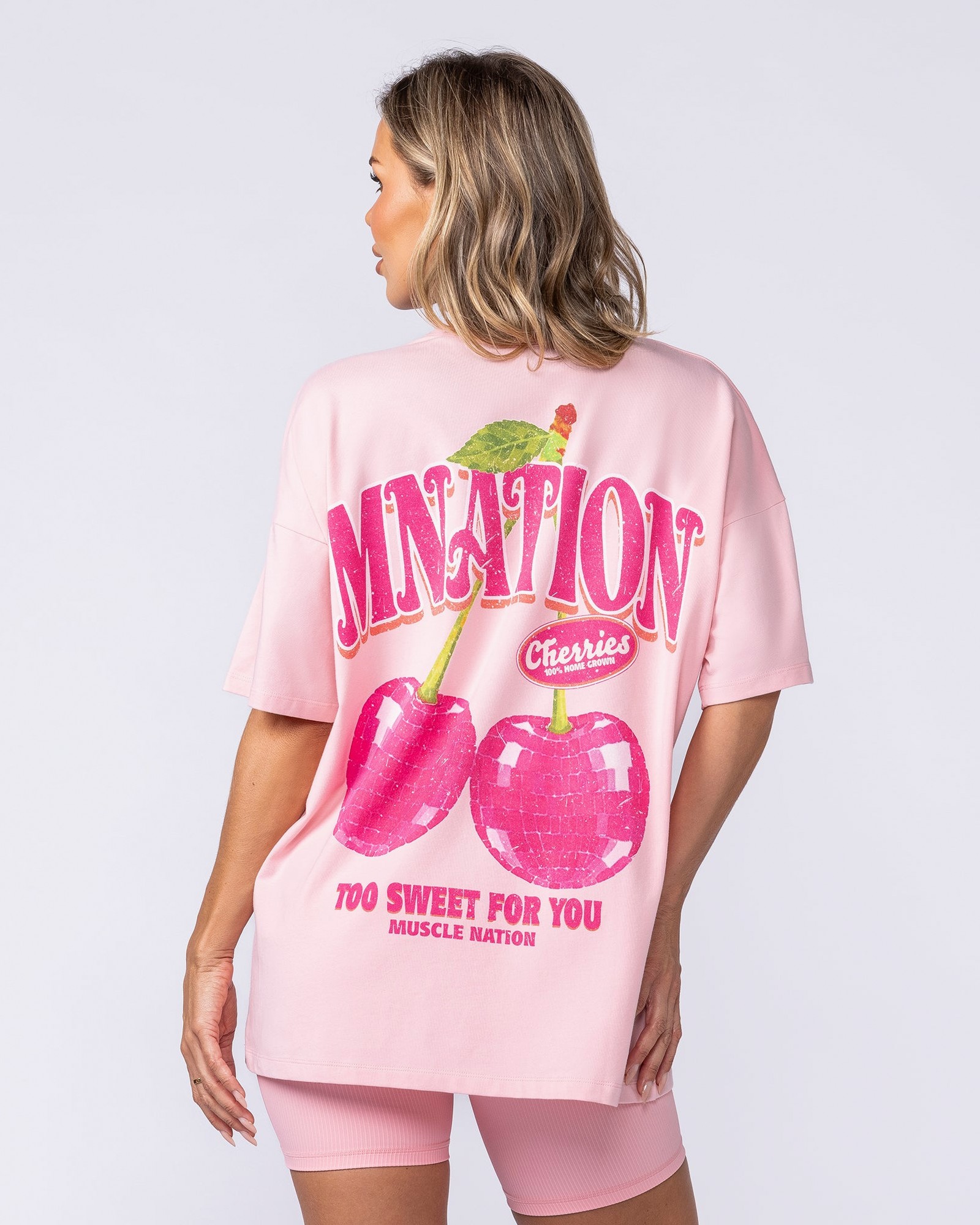 Fresh And Juicy Oversized Tee - Petal Pink