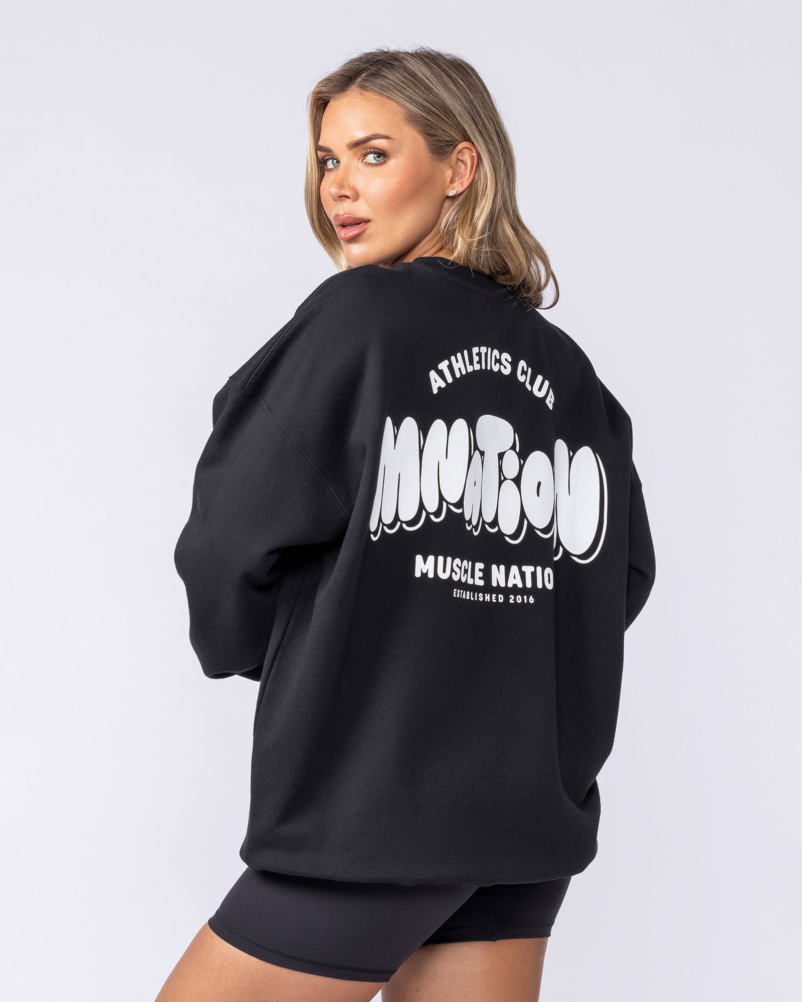 Bubble Oversized Pullover - Black