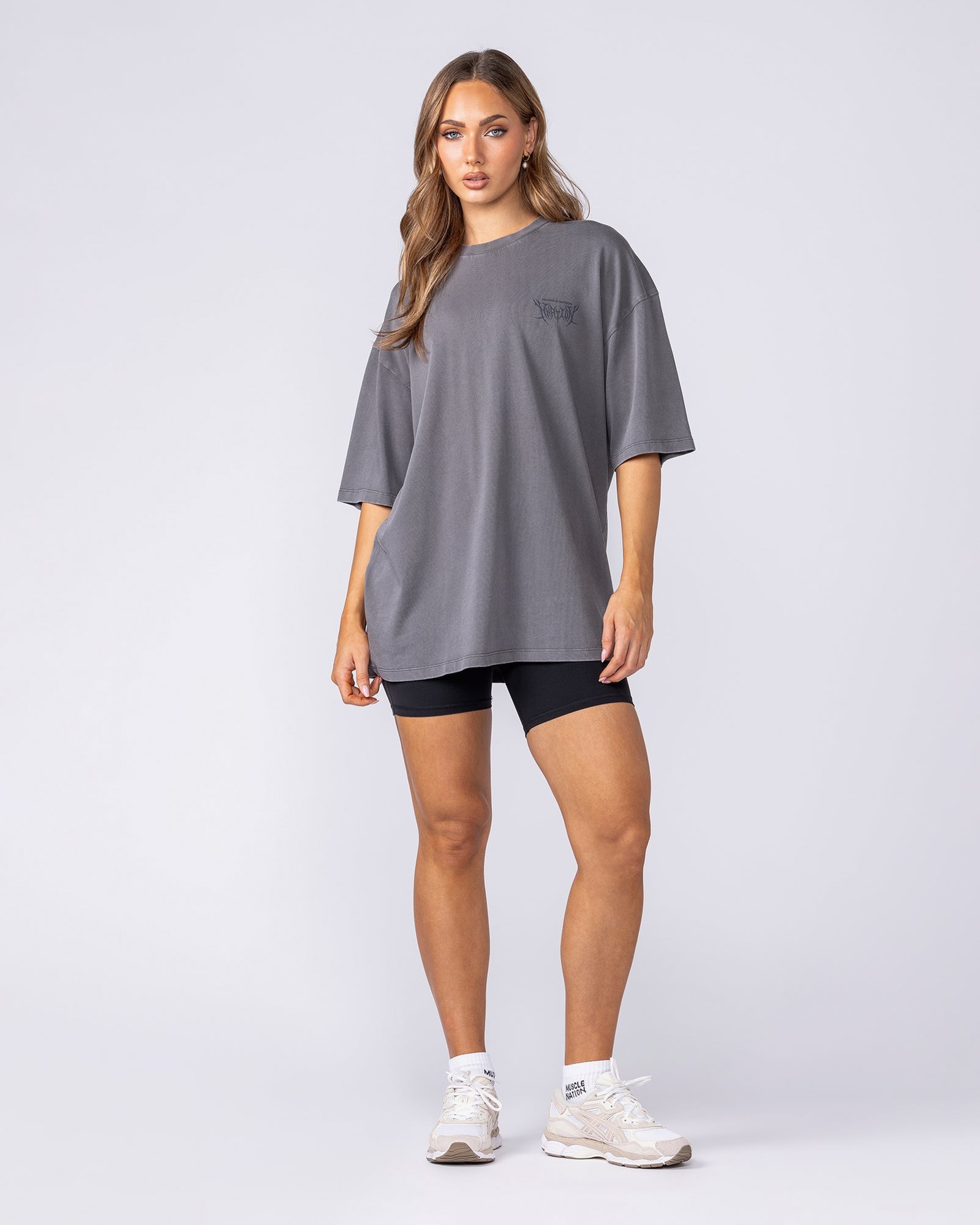 Gothic Oversized Tee - Washed Tornado