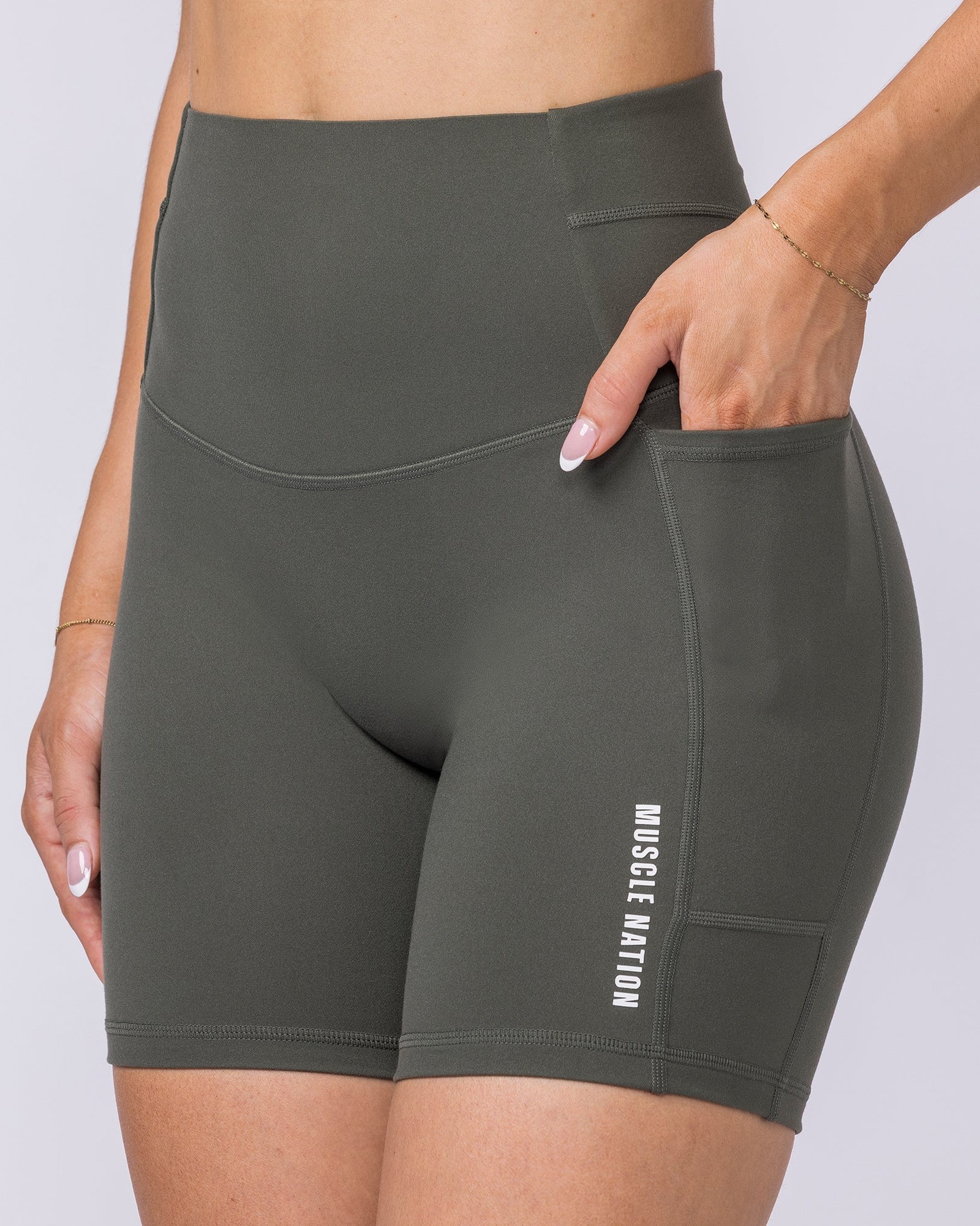 Unrivalled Everyday Pocket Bike Shorts - Eucalyptus