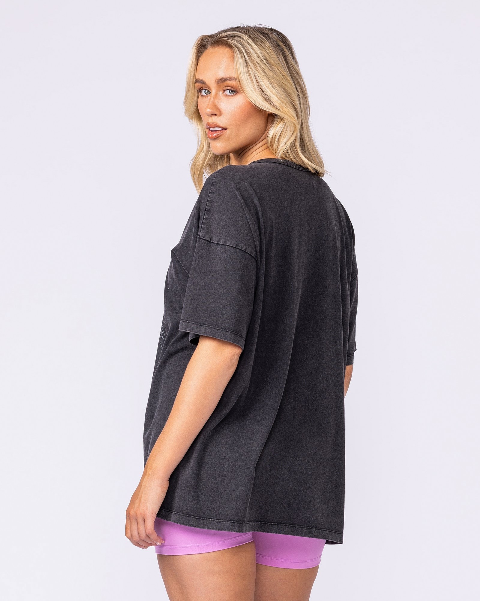 Panther Oversized Vintage Tee - Washed Black