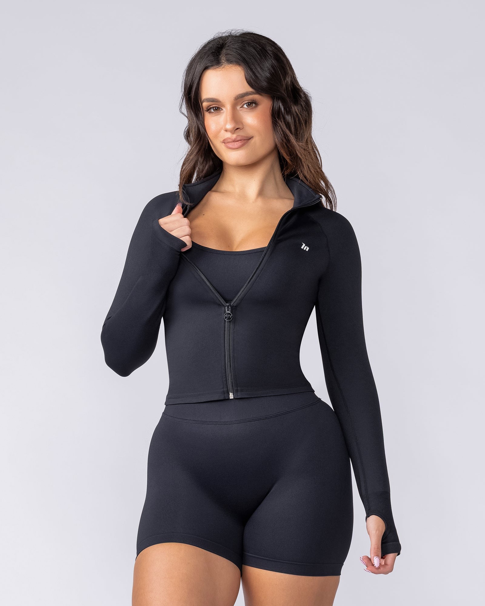 Sculpt Seamless Cropped Jacket - Black