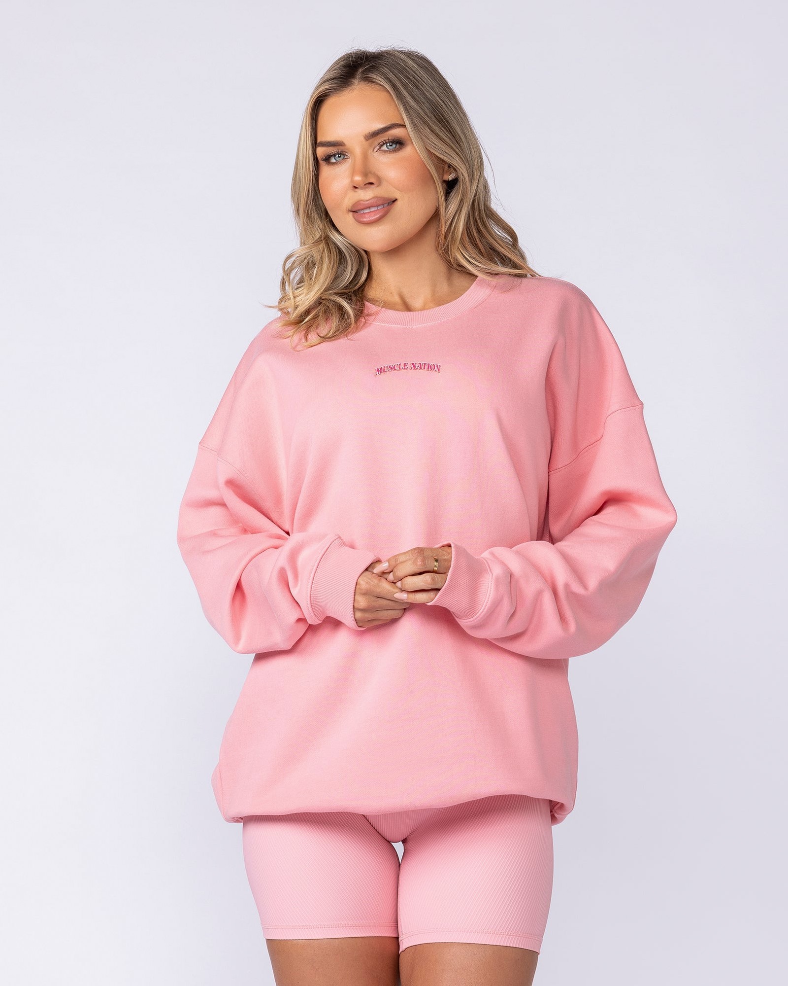 Fresh And Juicy Oversized Pullover - Petal Pink