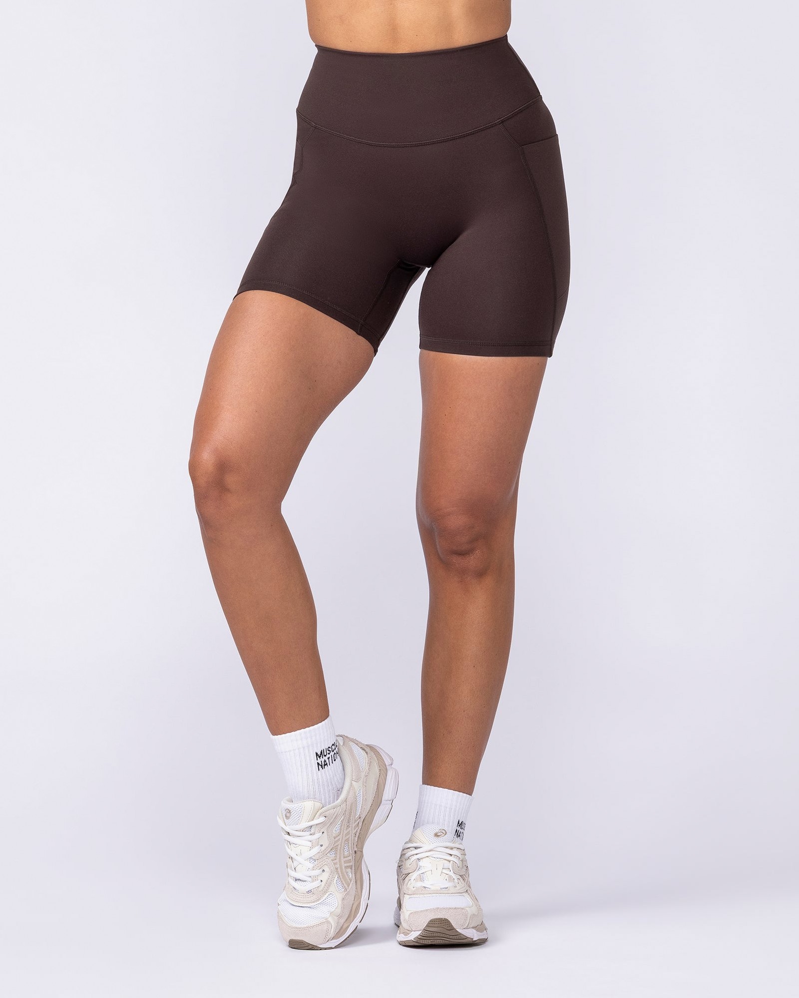 Booty Shaper Pocket Bike Shorts - Cocoa