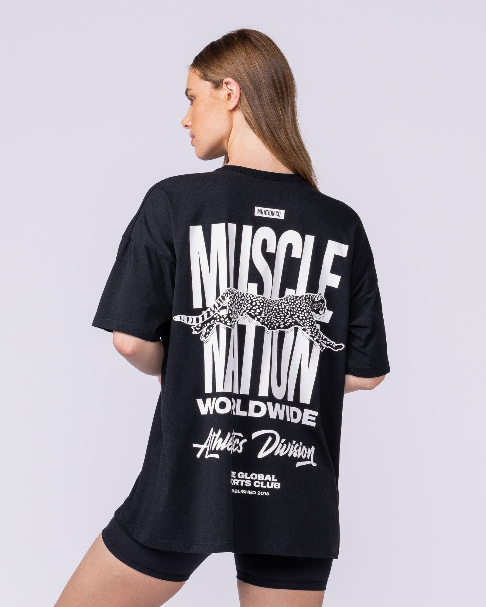 Pounce Oversized Tee - Black