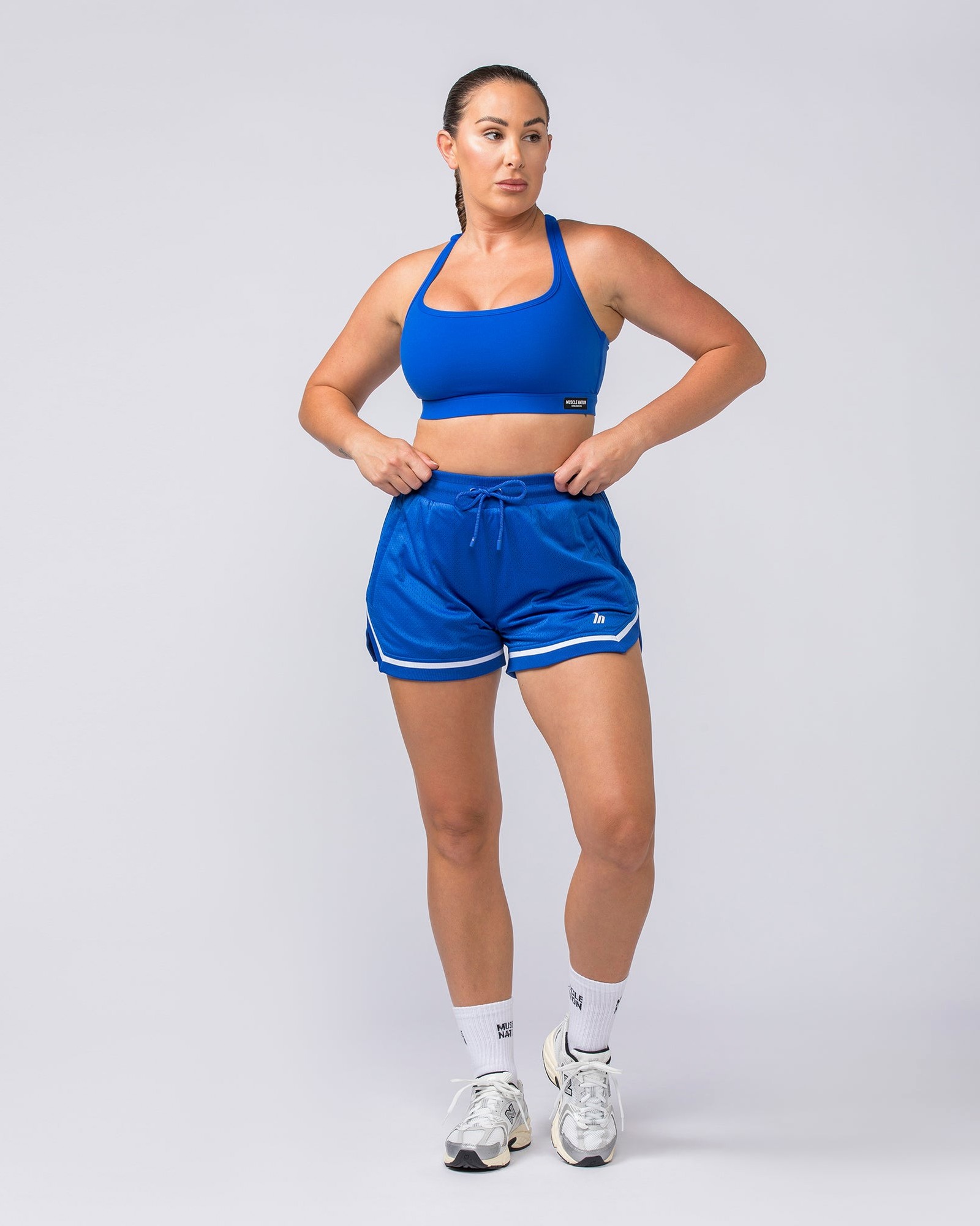 Womens 3" Basketball Shorts - Bondi Blue