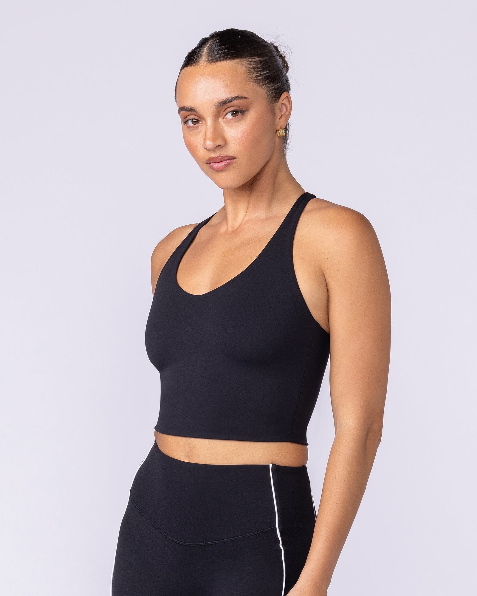 Active Form Cropped Tank - Black