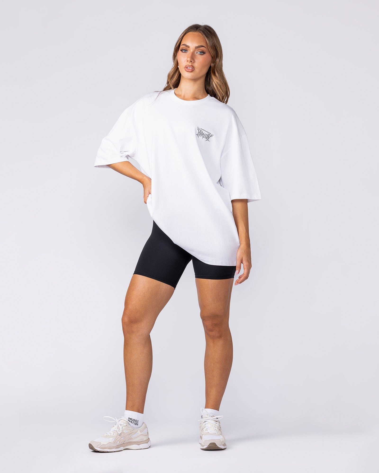 Gothic Oversized Tee - White