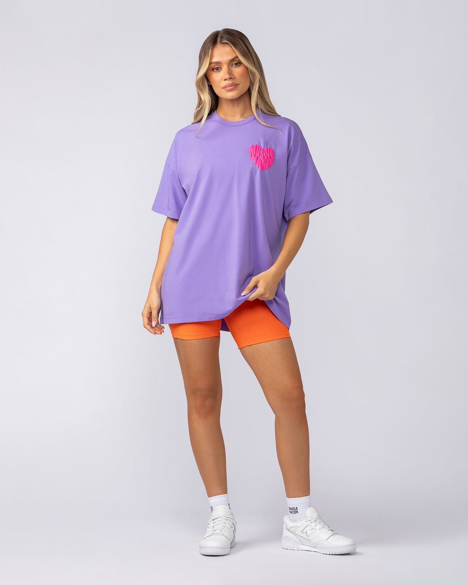 Peachy Oversized Tee - Orchid