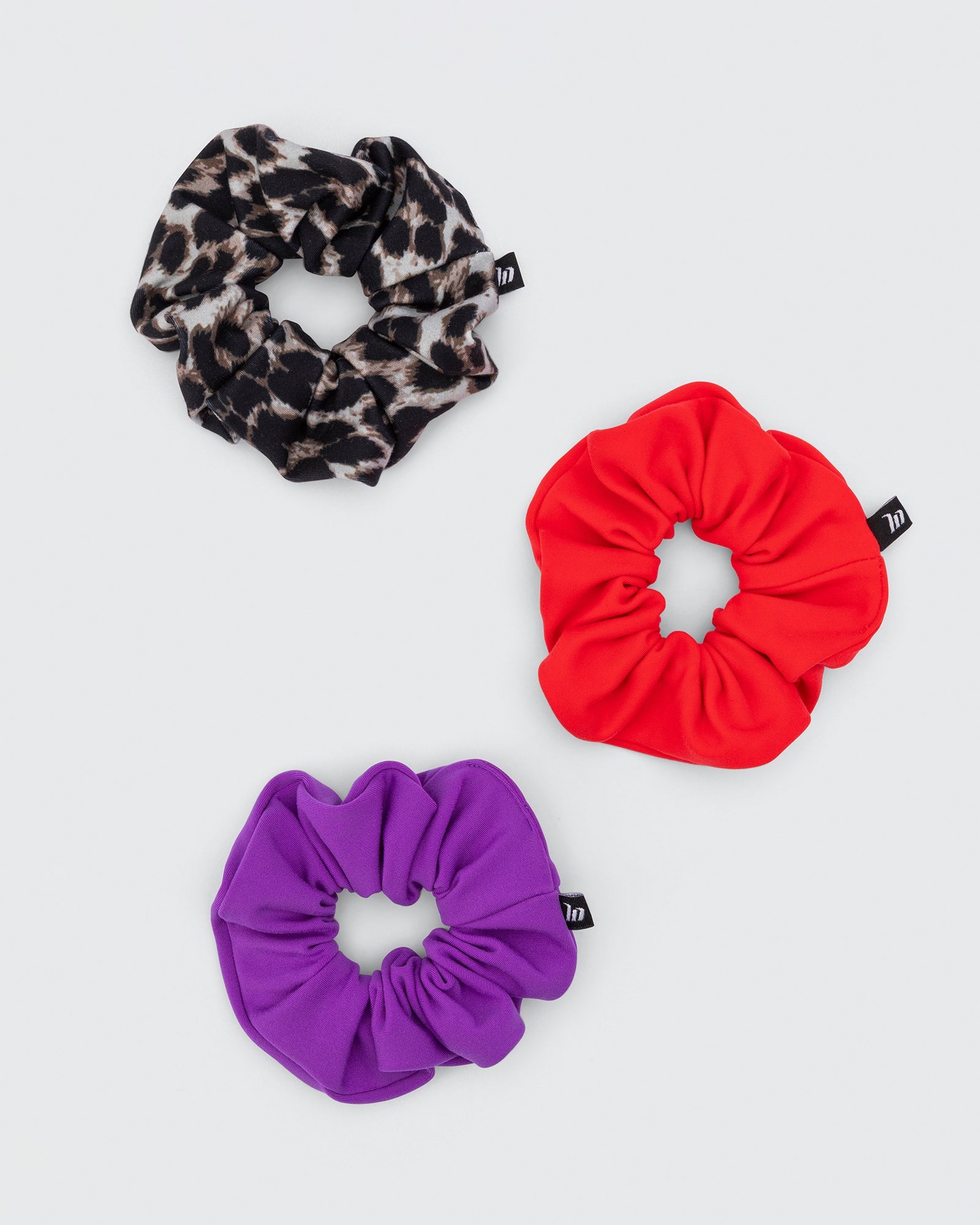 Scrunchie Pack - True Leopard, Salsa, Viola