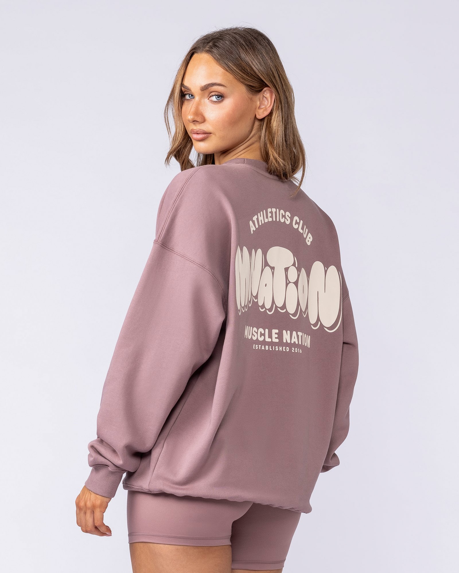Bubble Oversized Pullover - Mocha Berry