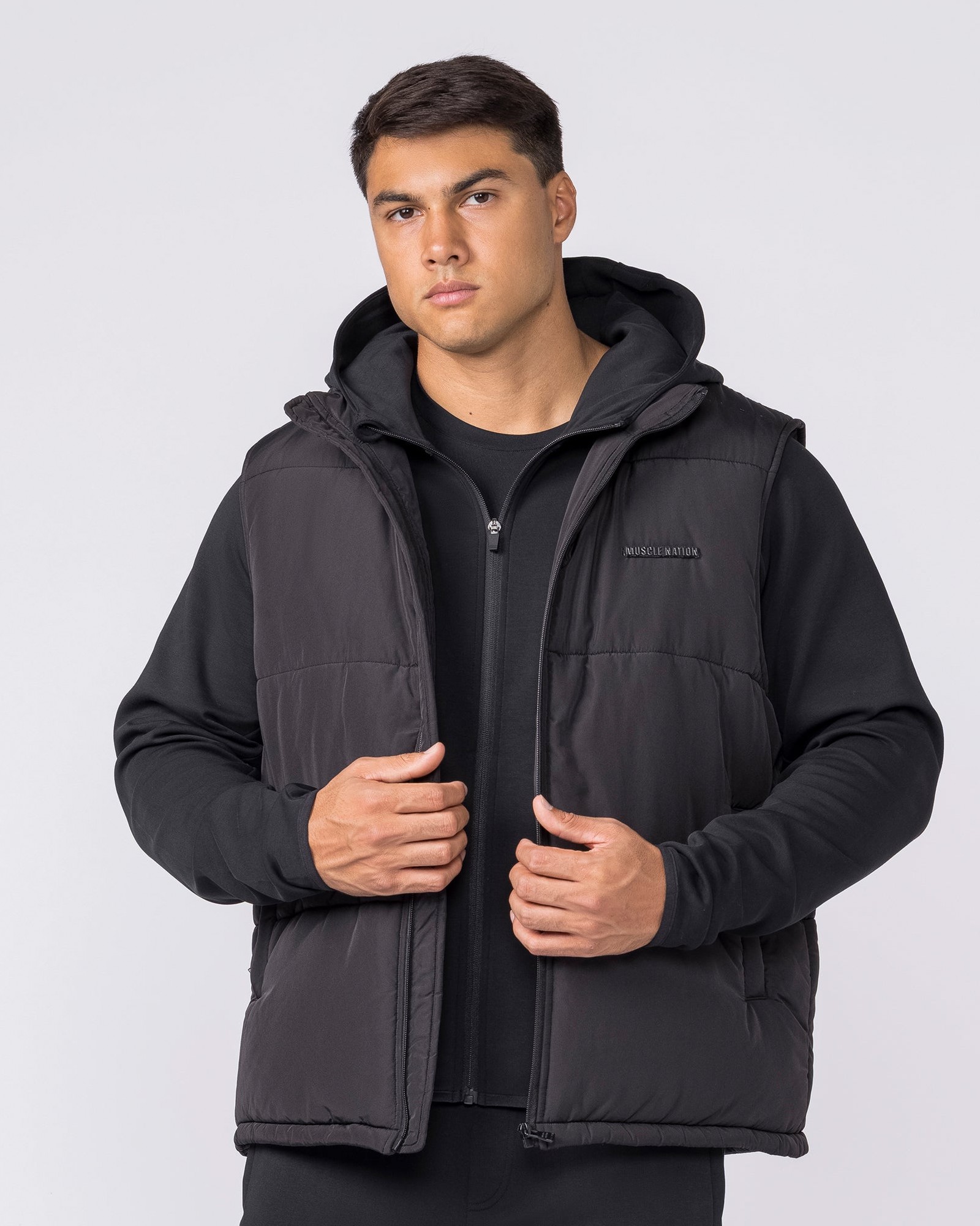 Essential Puffer Vest - Black