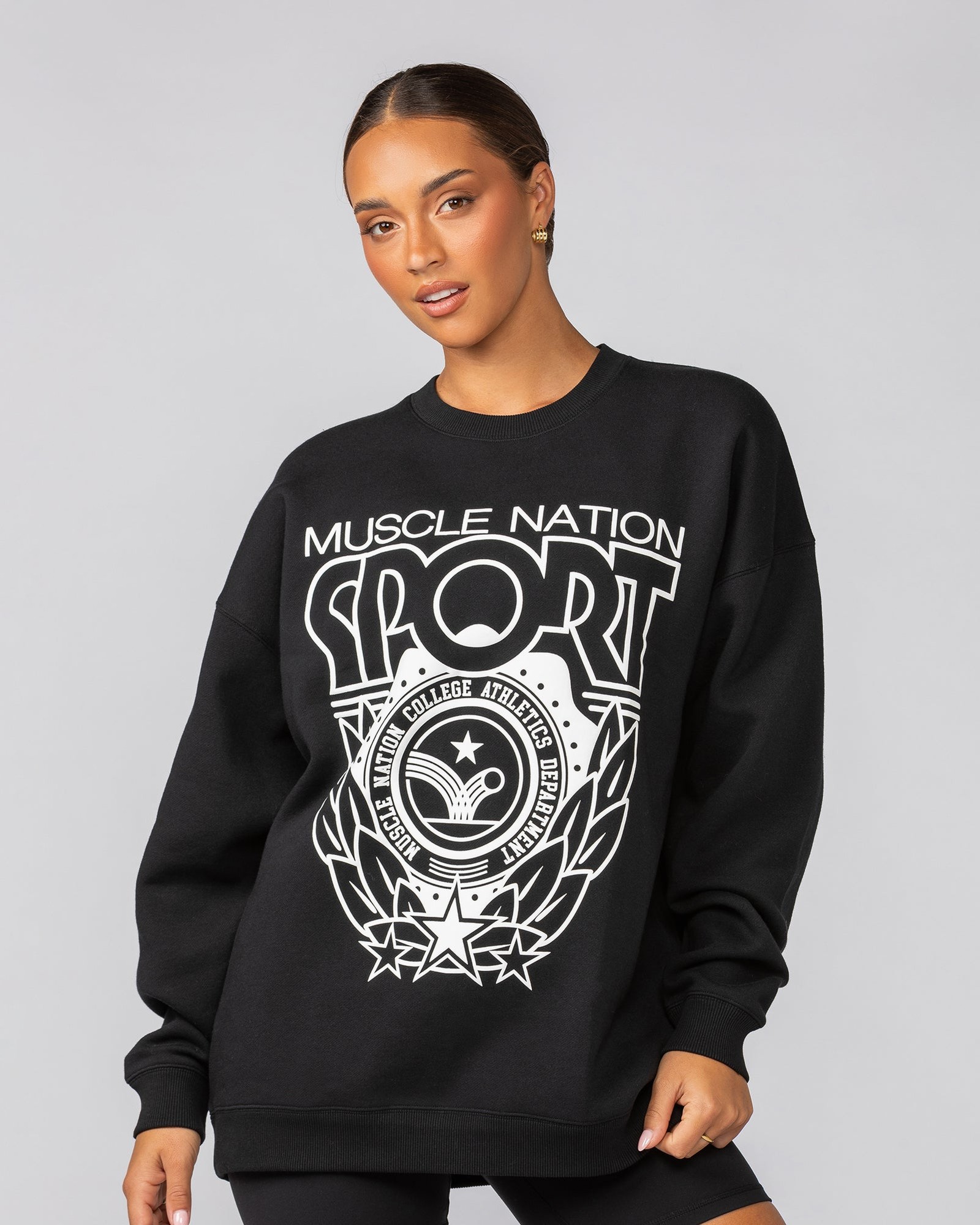 Athletics Oversized Pullover - Black