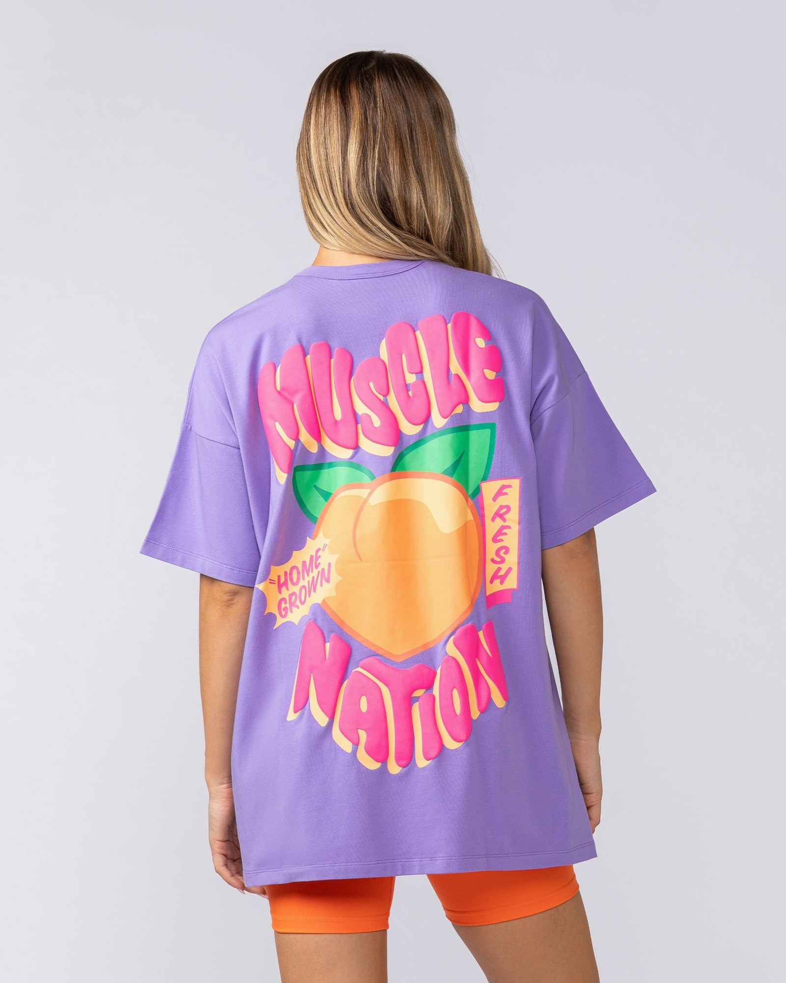 Peachy Oversized Tee - Orchid