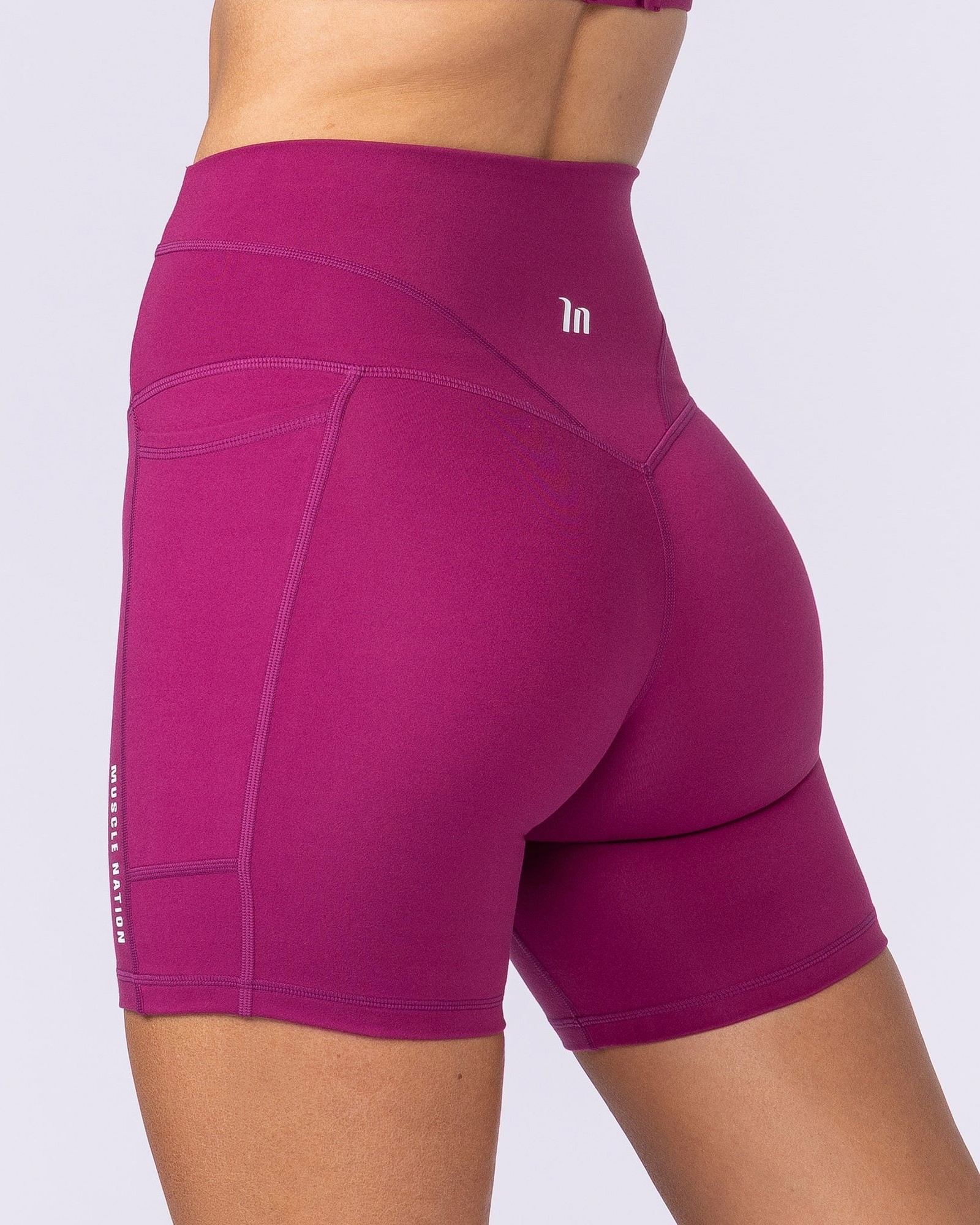 Unrivalled Everyday Pocket Bike Shorts - Raspberry Quartz