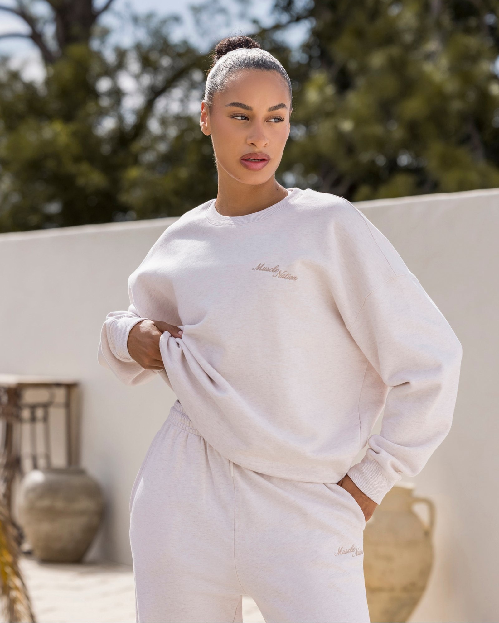 Collective Boxy Pullover - Dew Marl