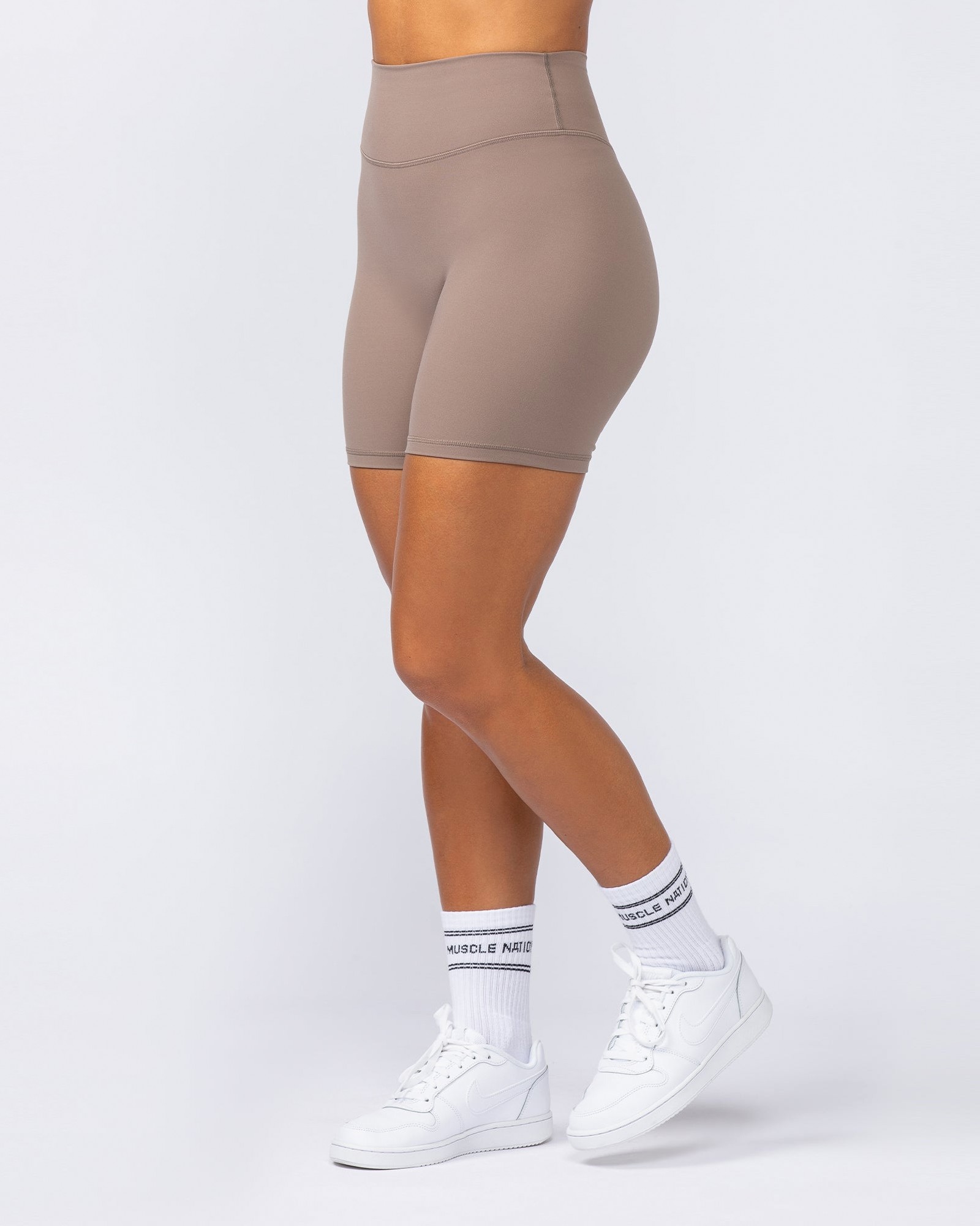 Liberty High Rise Bike Shorts - Mushroom
