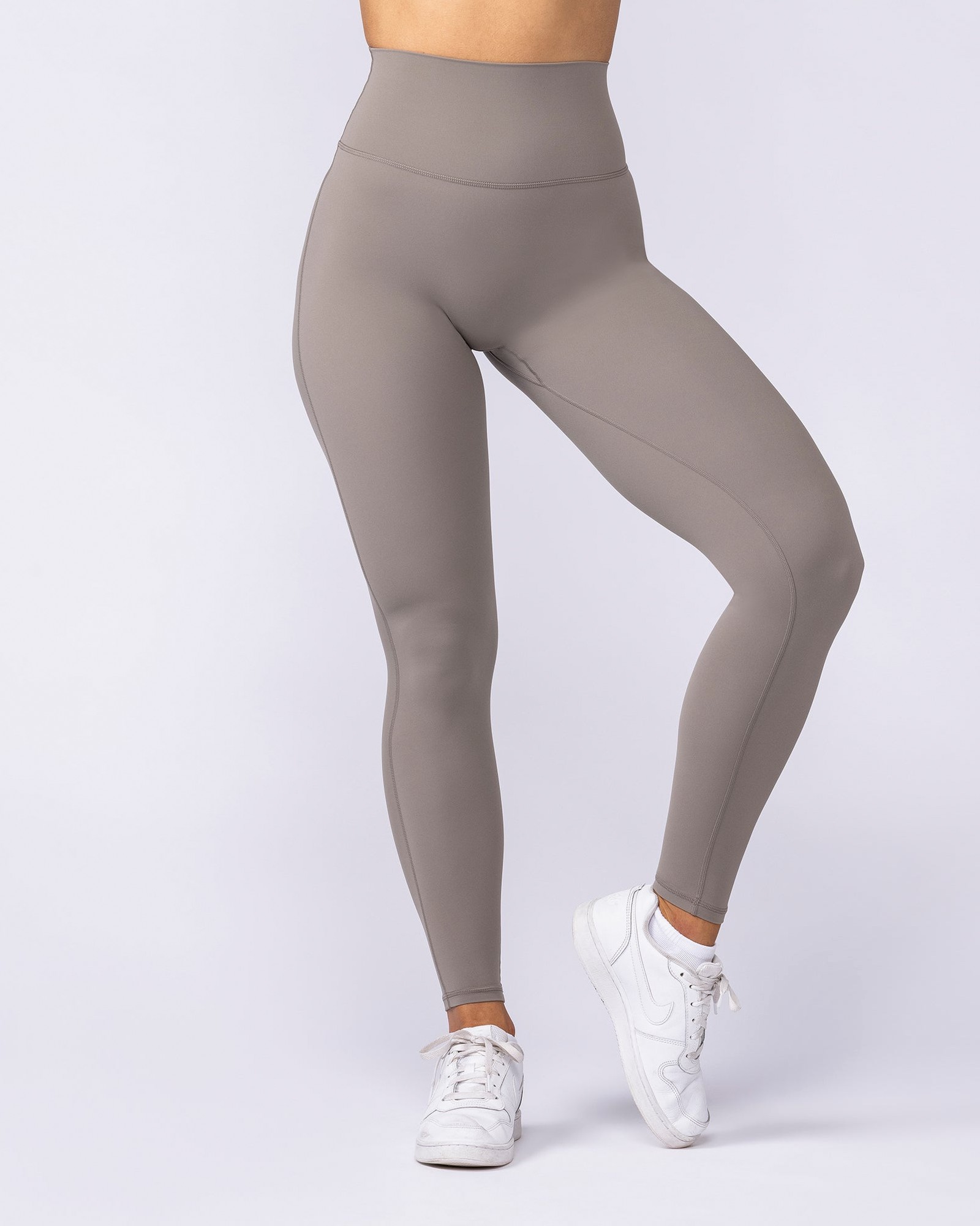 Aura Peachy High Invisible Scrunch Ankle Leggings - Oat